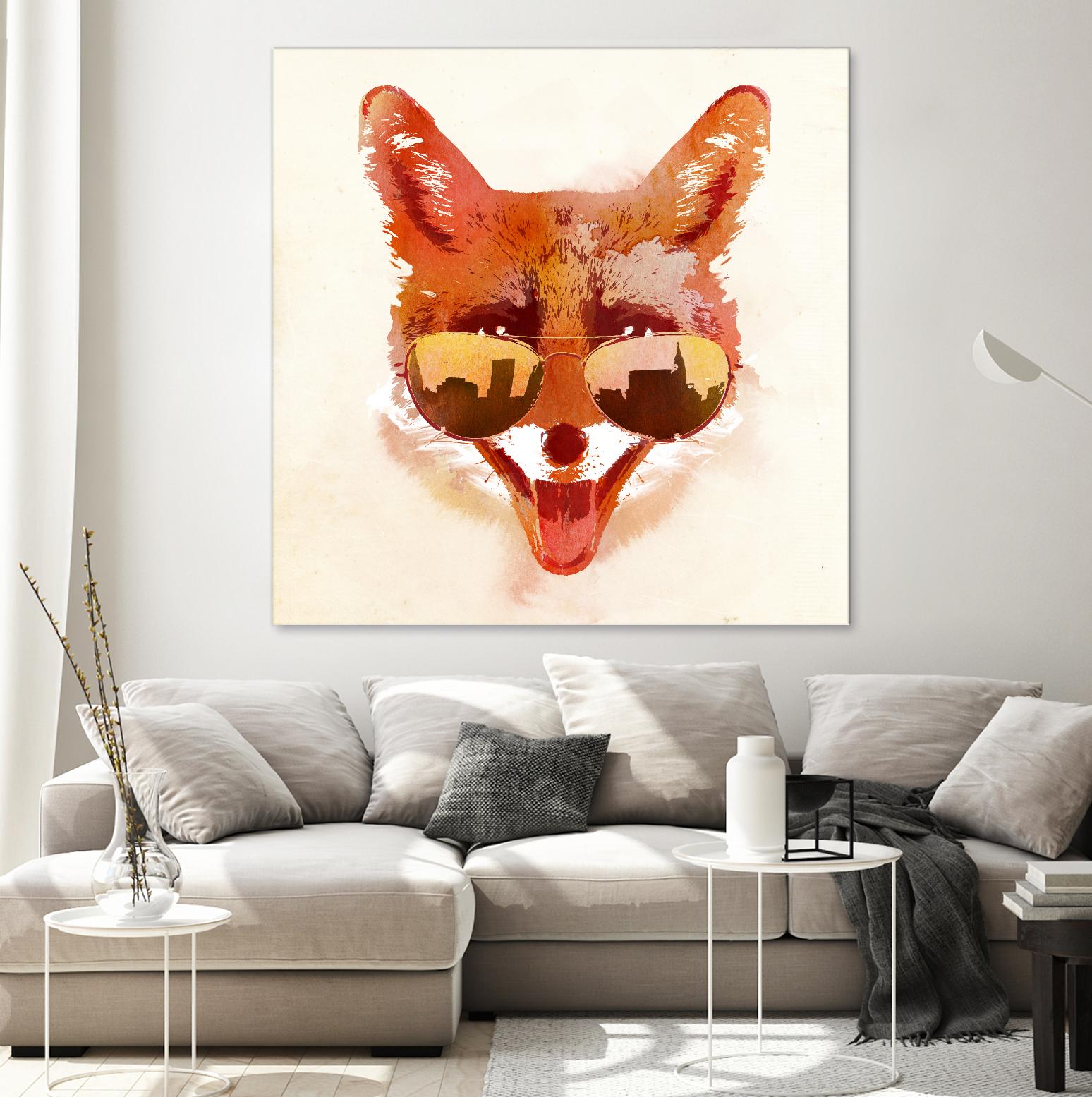 Big Town Fox by Robert Farkas on GIANT ART - beige animals