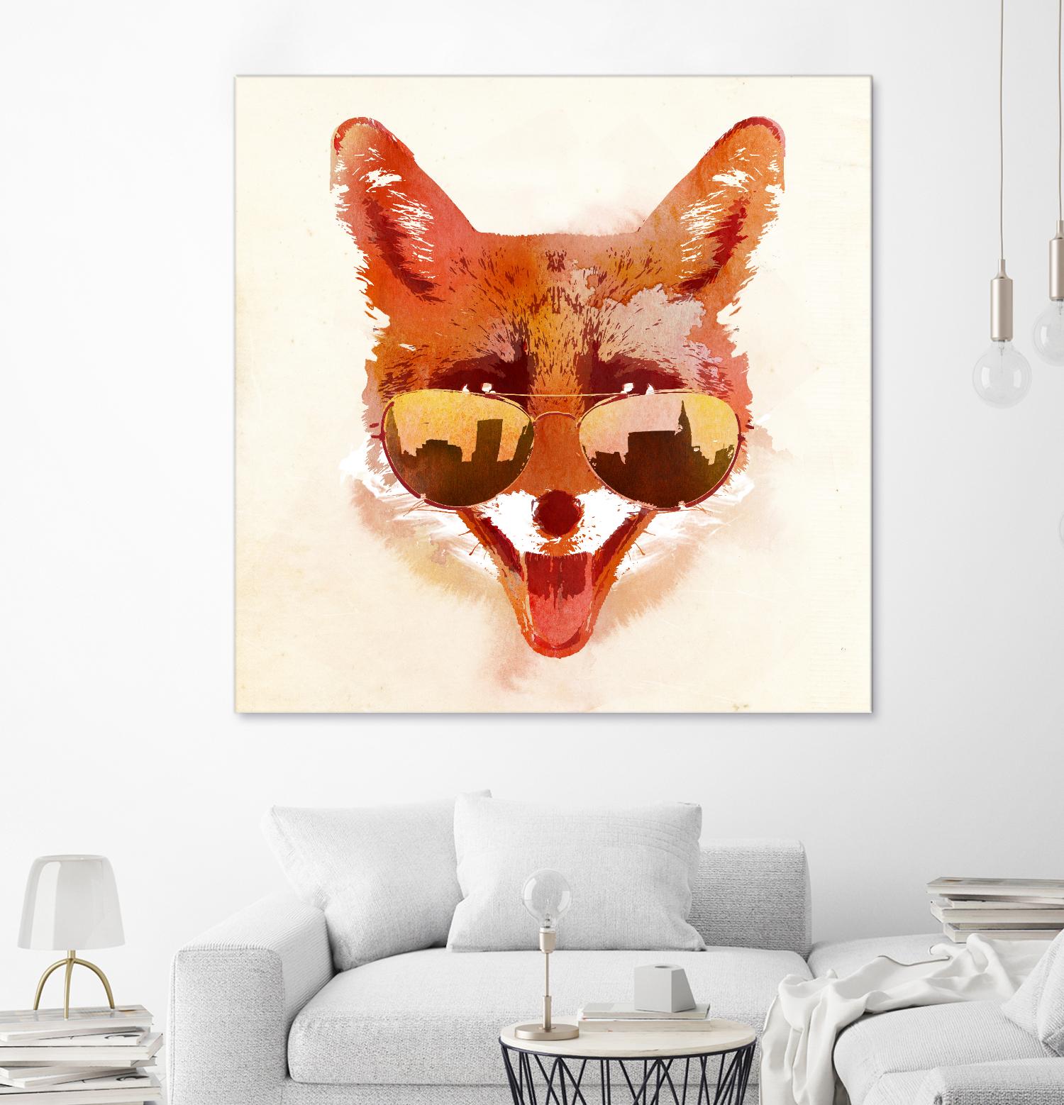 Big Town Fox by Robert Farkas on GIANT ART - beige animals