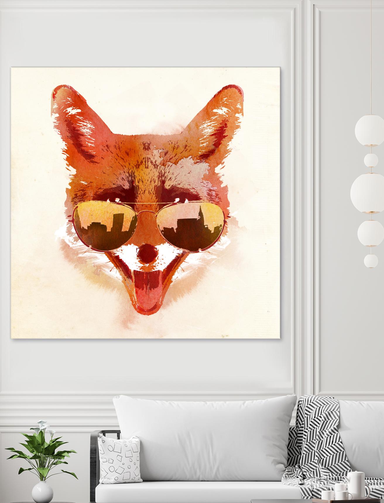 Big Town Fox by Robert Farkas on GIANT ART - beige animals