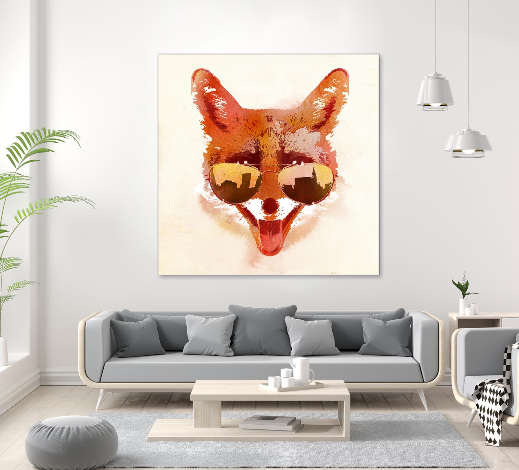 Big Town Fox by Robert Farkas on GIANT ART - beige animals