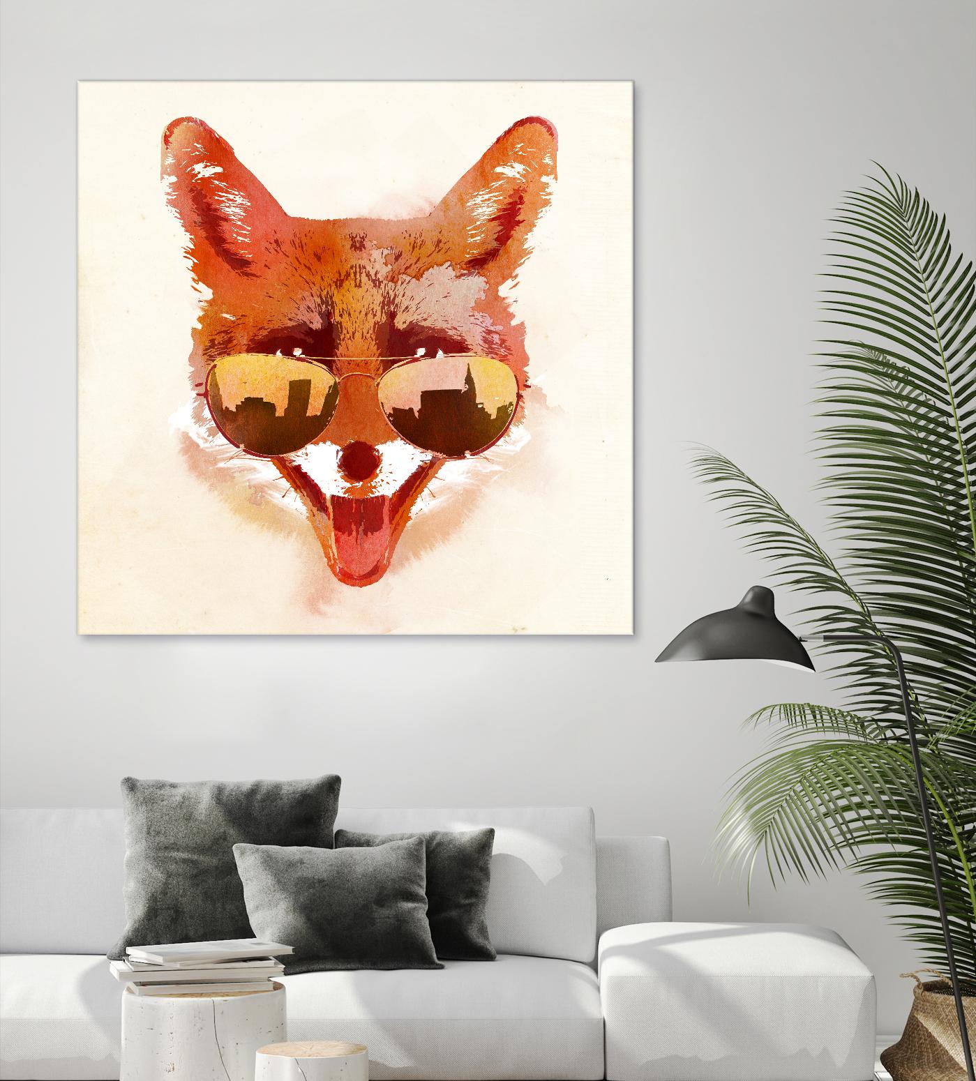 Big Town Fox by Robert Farkas on GIANT ART - beige animals