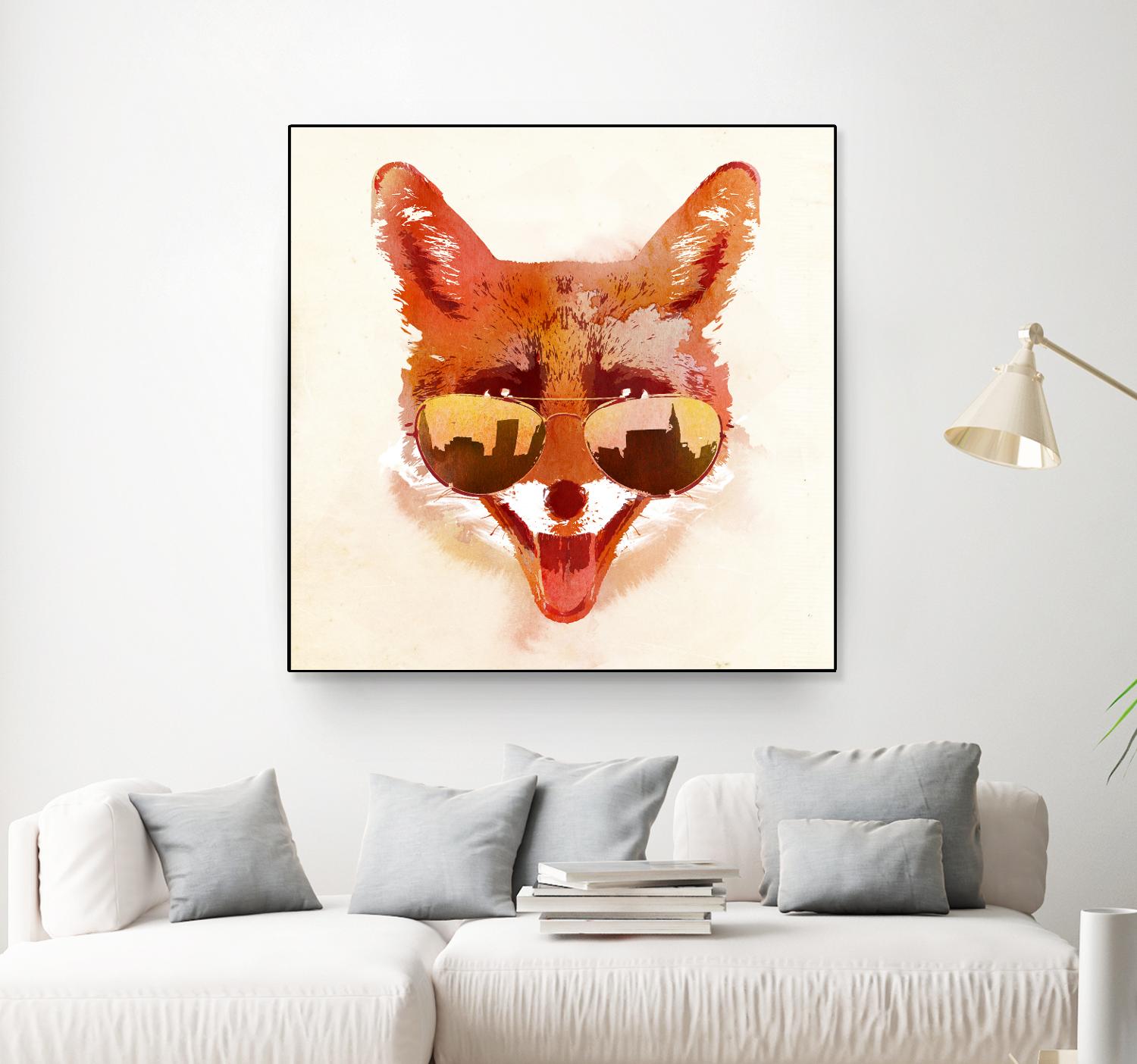 Big Town Fox by Robert Farkas on GIANT ART - beige animals