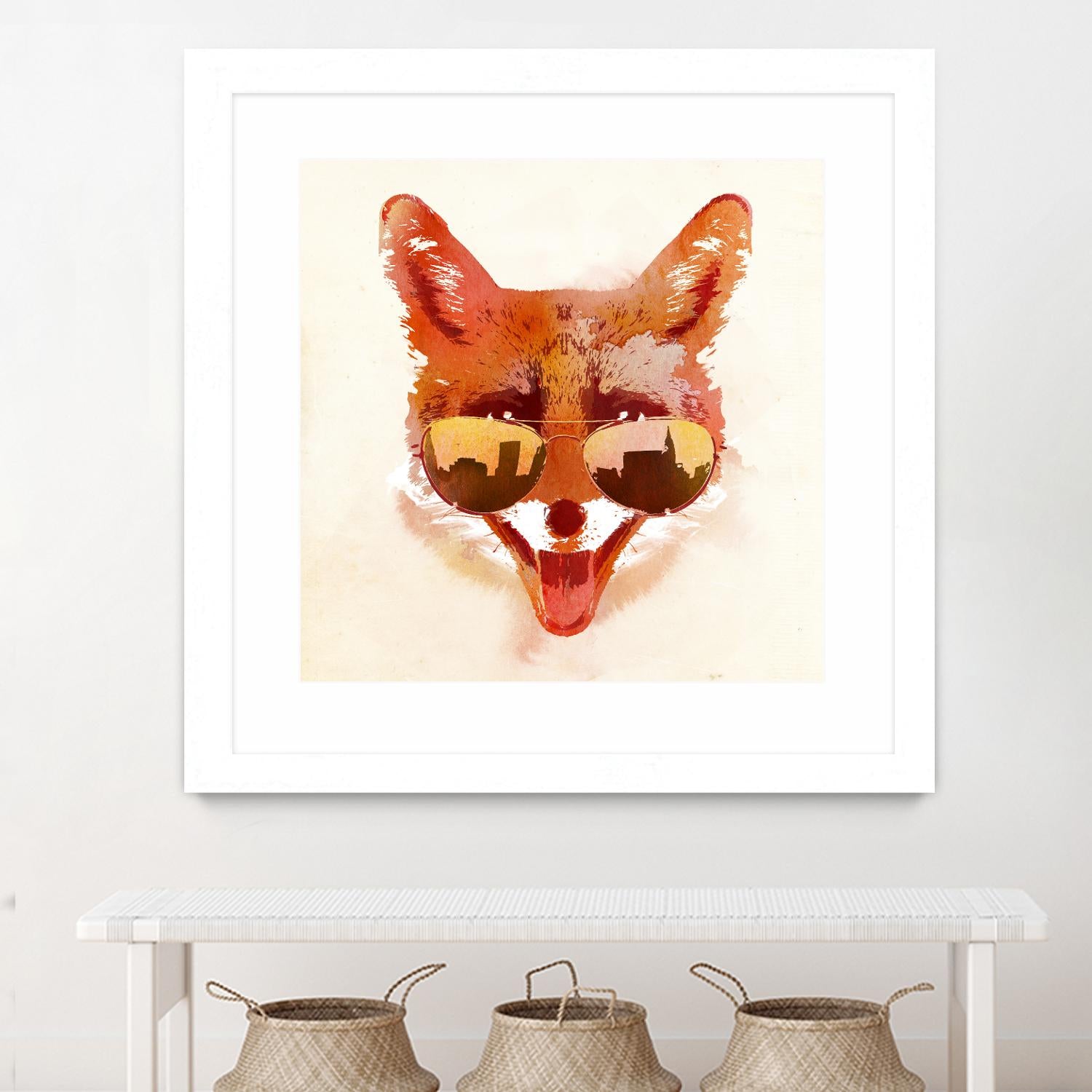 Big Town Fox by Robert Farkas on GIANT ART - beige animals