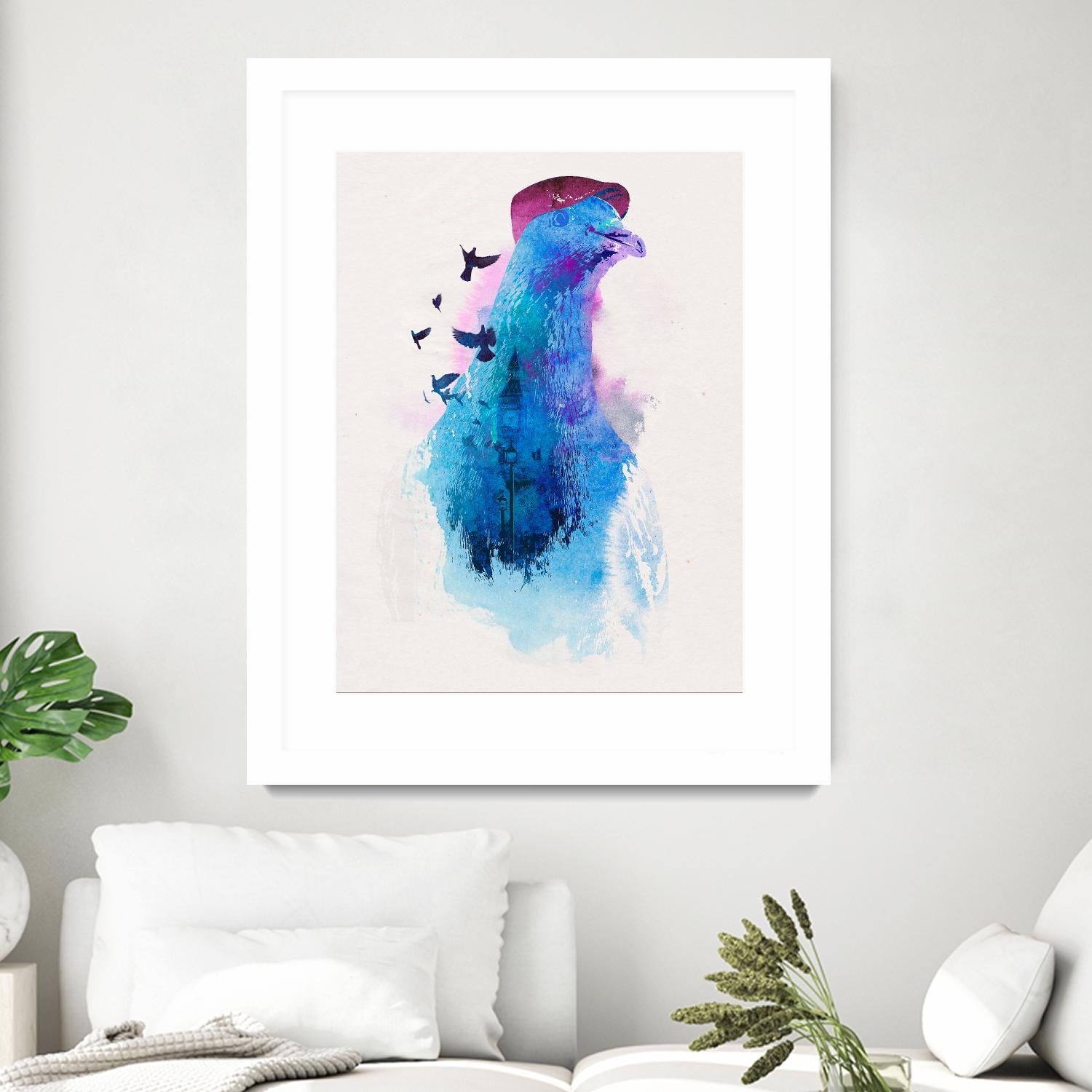 Everybody Flies to London by Robert Farkas on GIANT ART - pink animals