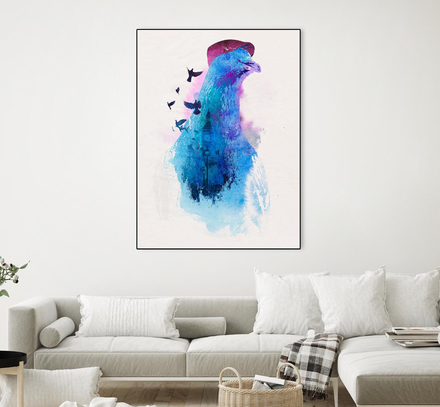 Everybody Flies to London by Robert Farkas on GIANT ART - pink animals