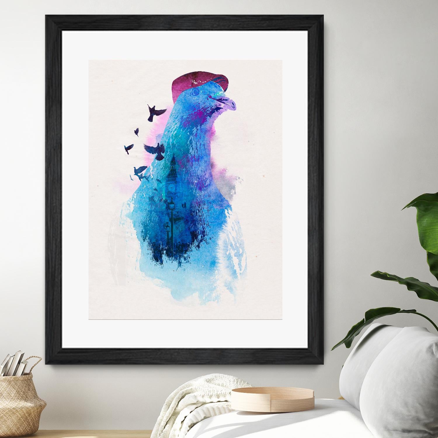 Everybody Flies to London by Robert Farkas on GIANT ART - pink animals