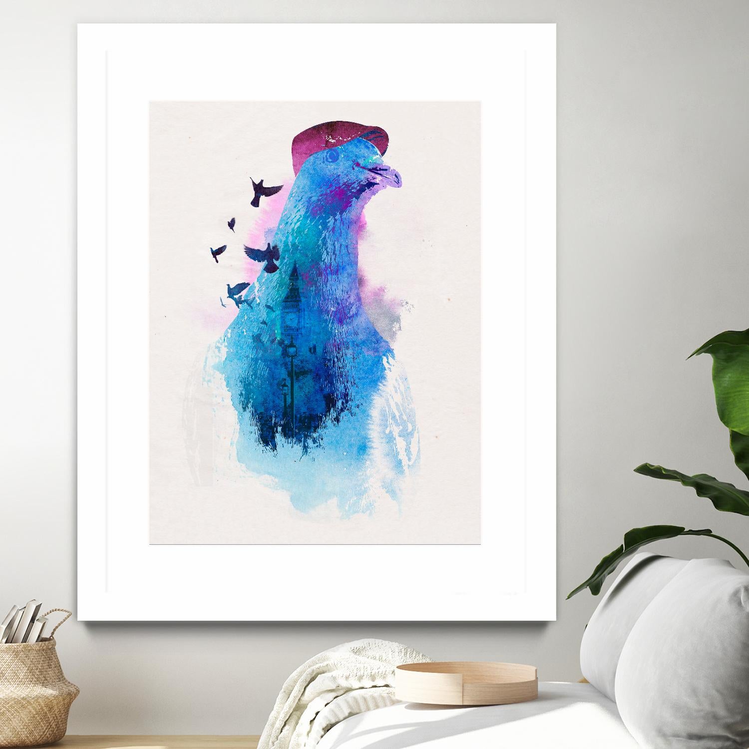 Everybody Flies to London by Robert Farkas on GIANT ART - pink animals