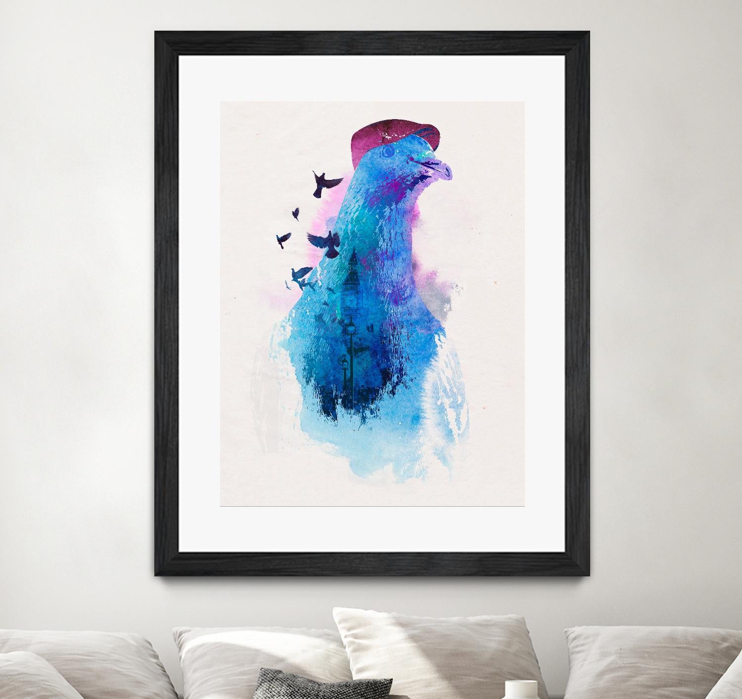 Everybody Flies to London by Robert Farkas on GIANT ART - pink animals