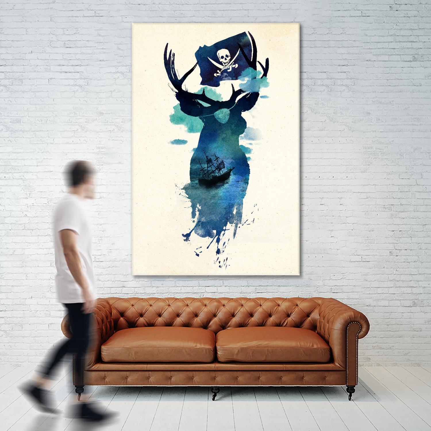 Captain Hook by Robert Farkas on GIANT ART - beige city scene