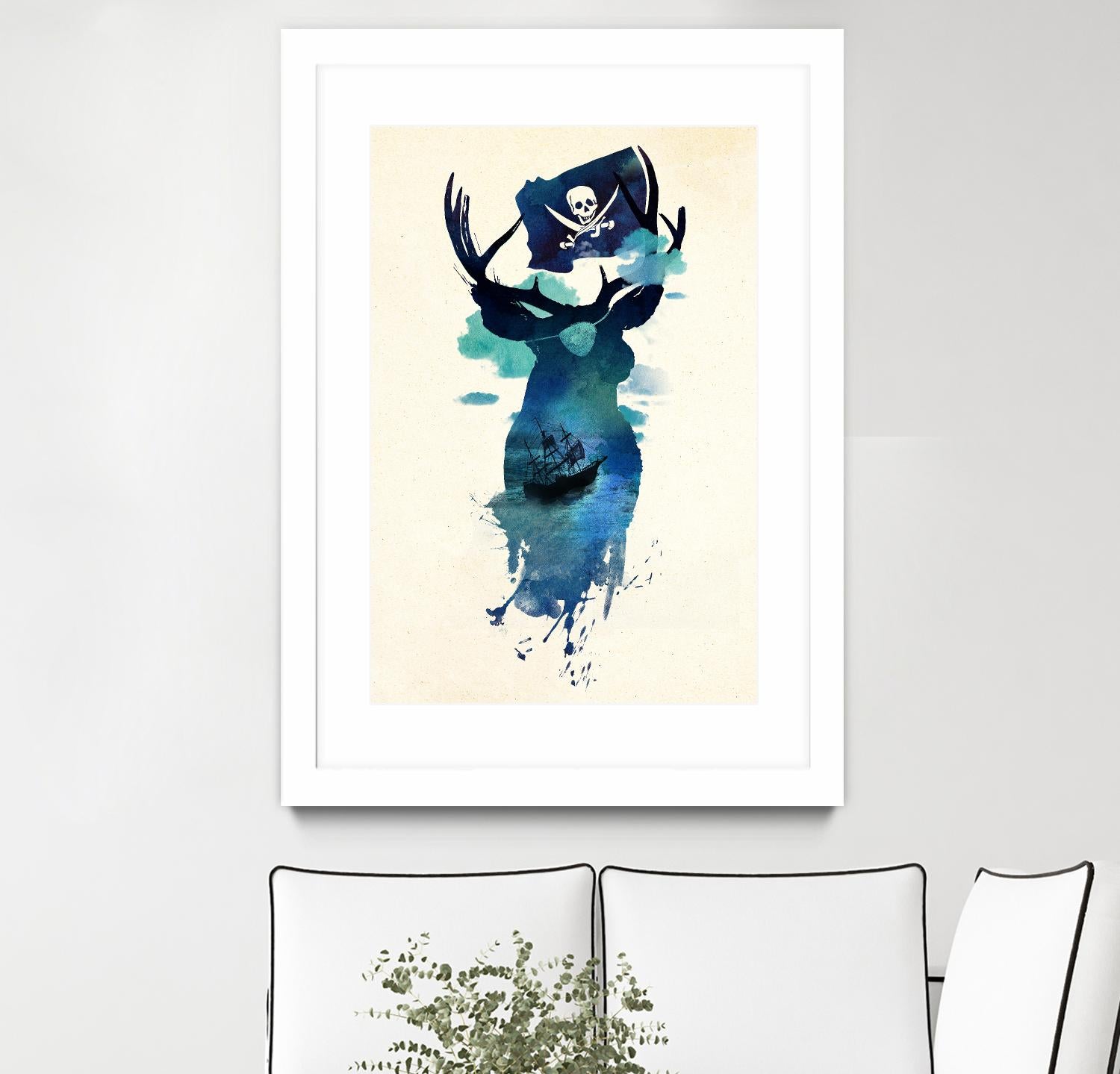 Captain Hook by Robert Farkas on GIANT ART - beige city scene