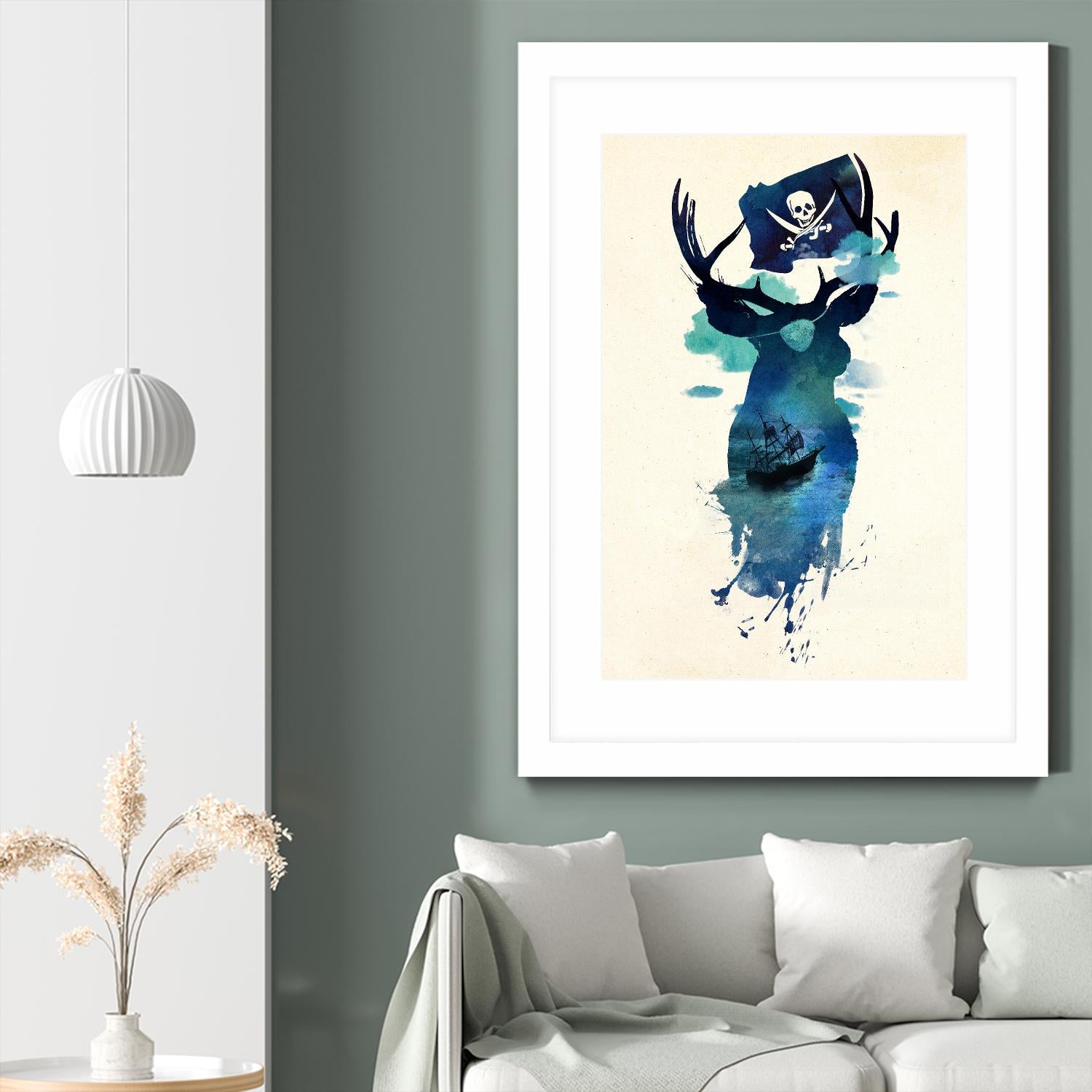 Captain Hook by Robert Farkas on GIANT ART - beige city scene