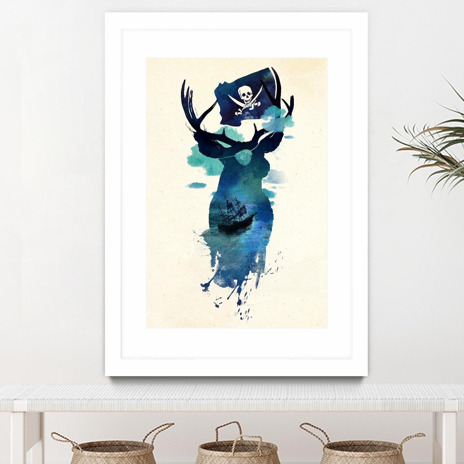 Captain Hook by Robert Farkas on GIANT ART - beige city scene