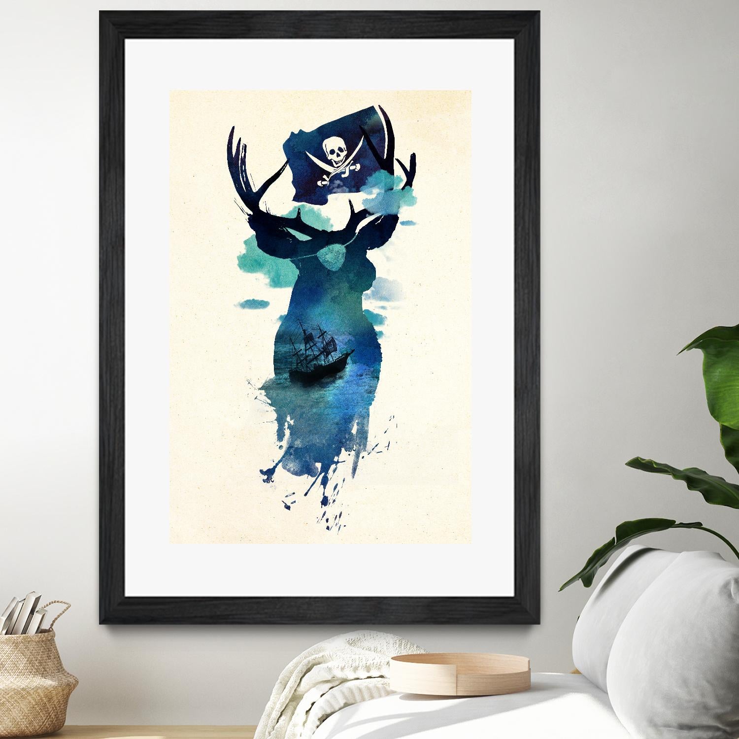 Captain Hook by Robert Farkas on GIANT ART - beige city scene