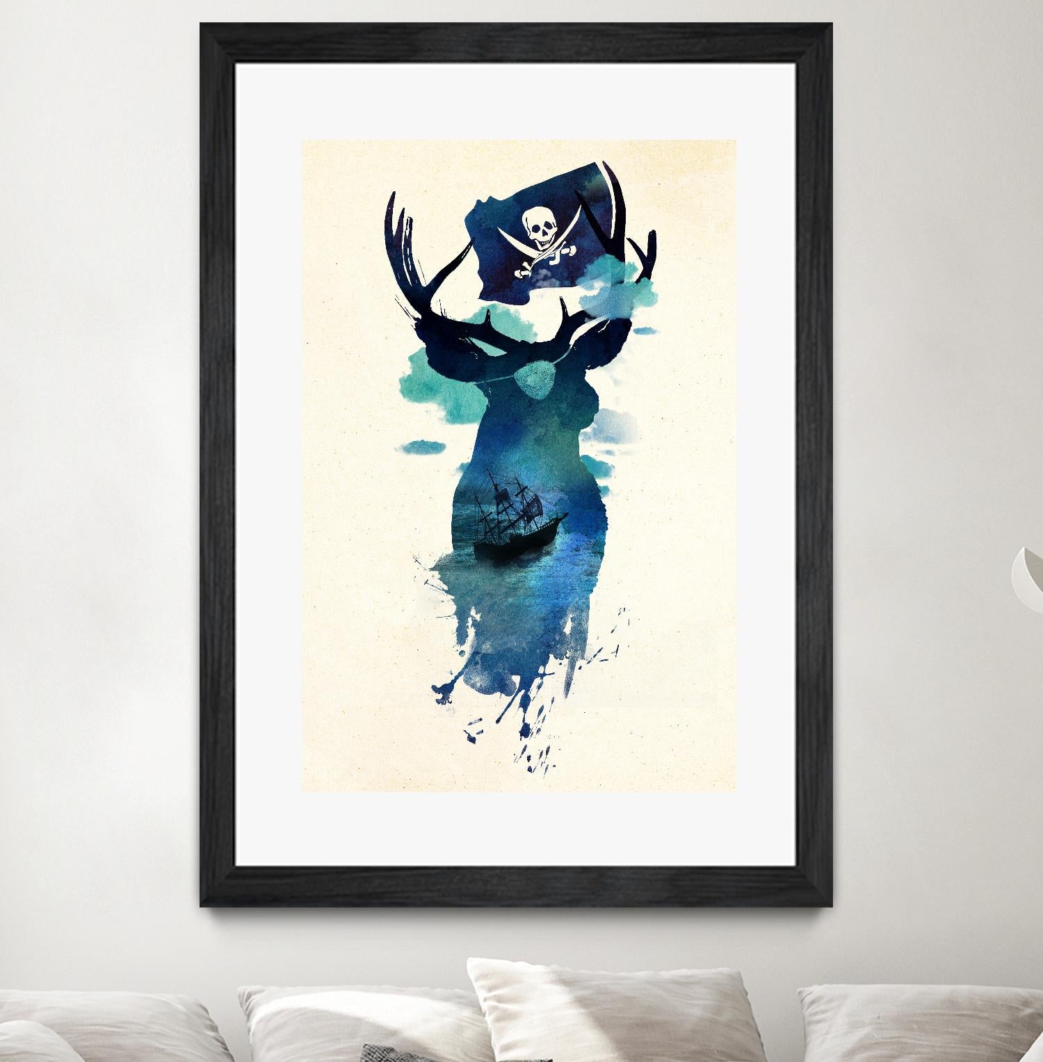 Captain Hook by Robert Farkas on GIANT ART - beige city scene