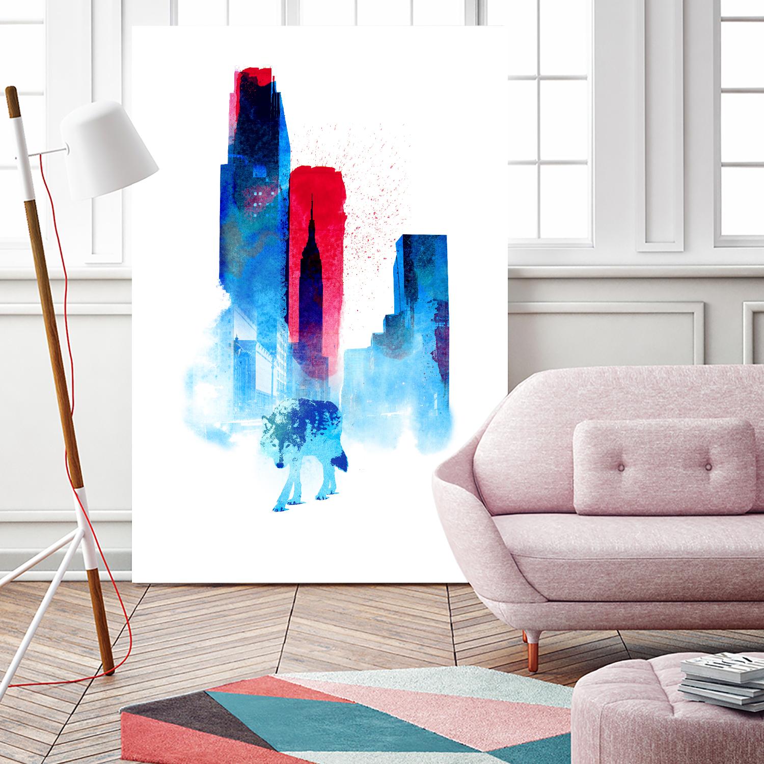 The Wolf of the City by Robert Farkas on GIANT ART - pink men and women