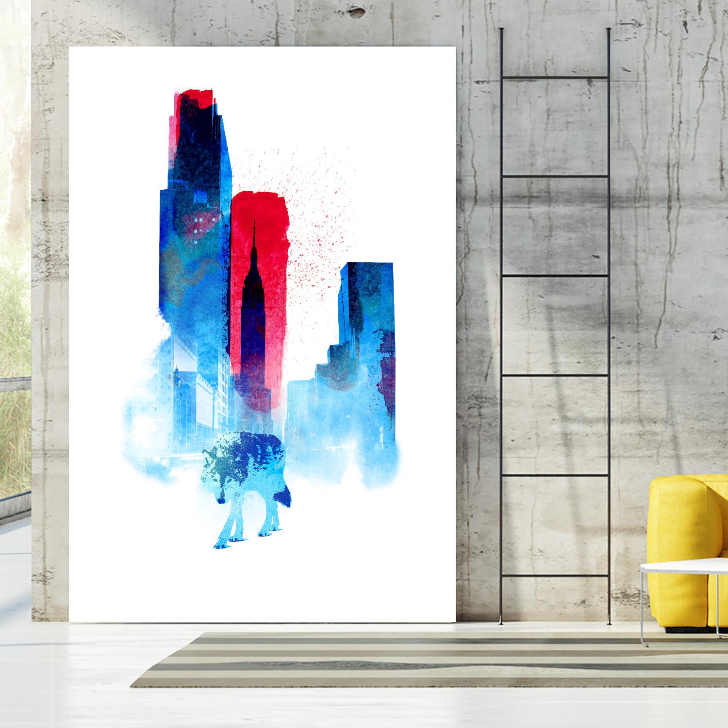 The Wolf of the City by Robert Farkas on GIANT ART - pink men and women