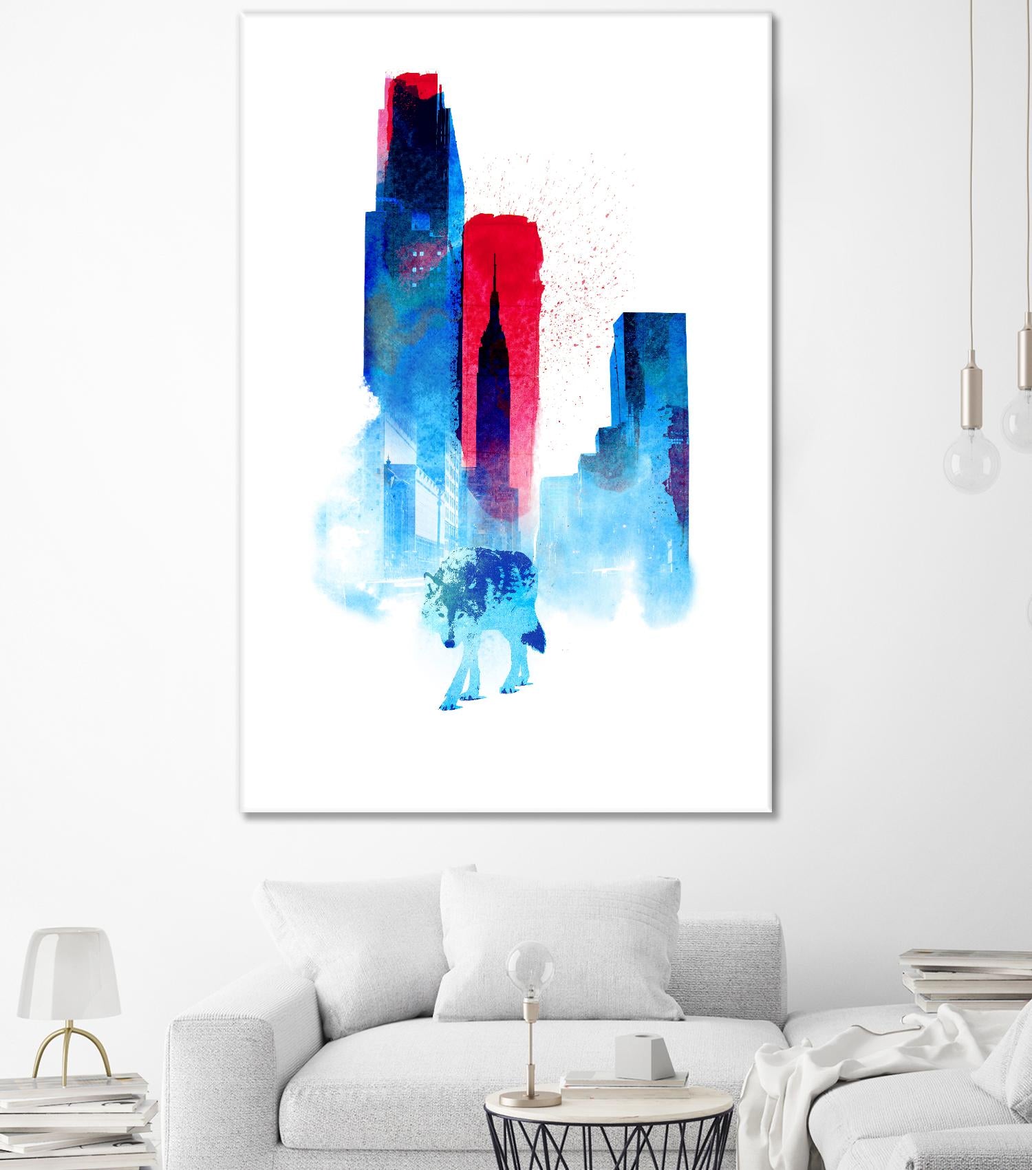 The Wolf of the City by Robert Farkas on GIANT ART - pink men and women