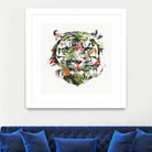 Tropical Tiger by Robert Farkas on GIANT ART - green animals