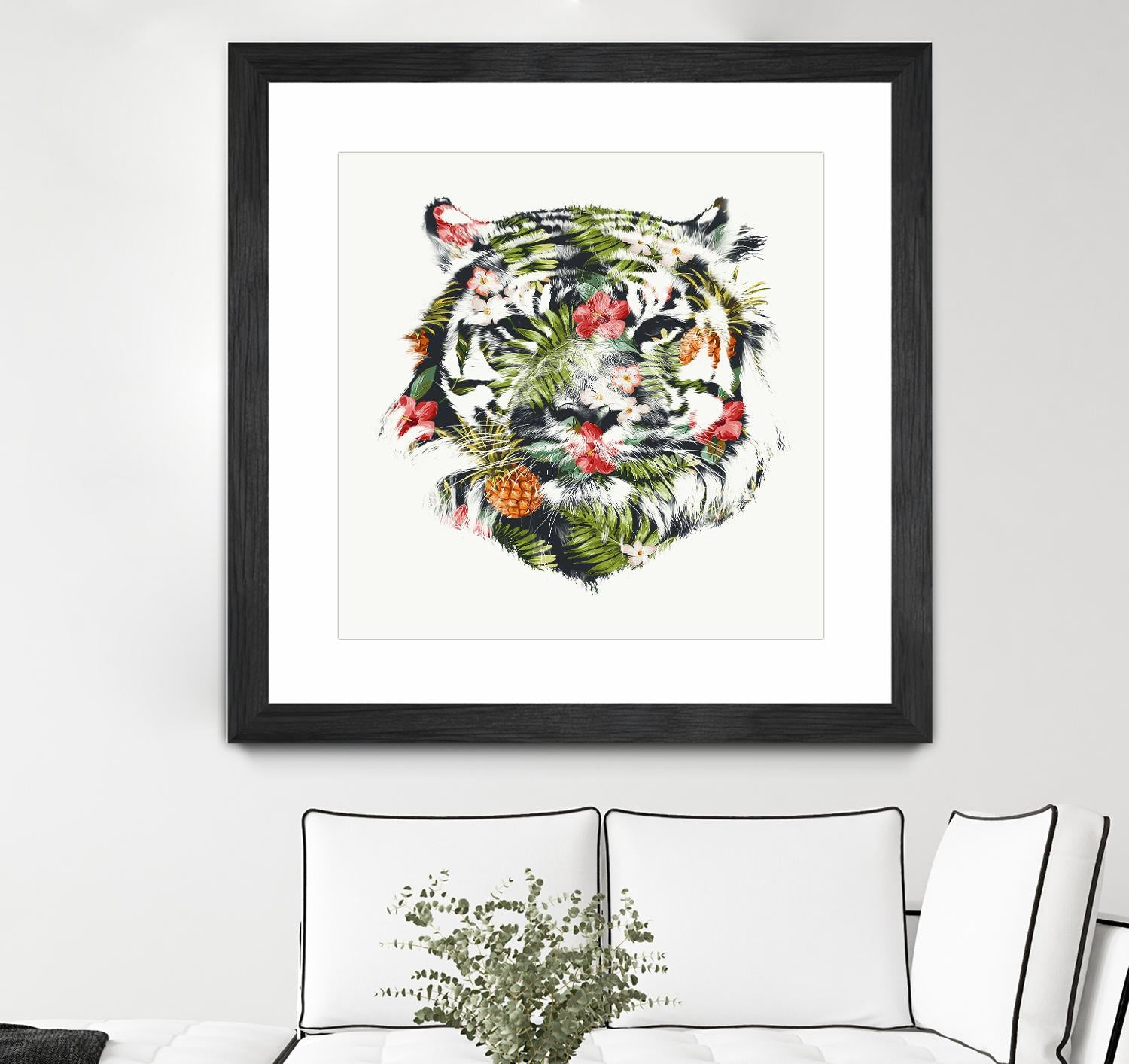 Tropical Tiger by Robert Farkas on GIANT ART - green animals
