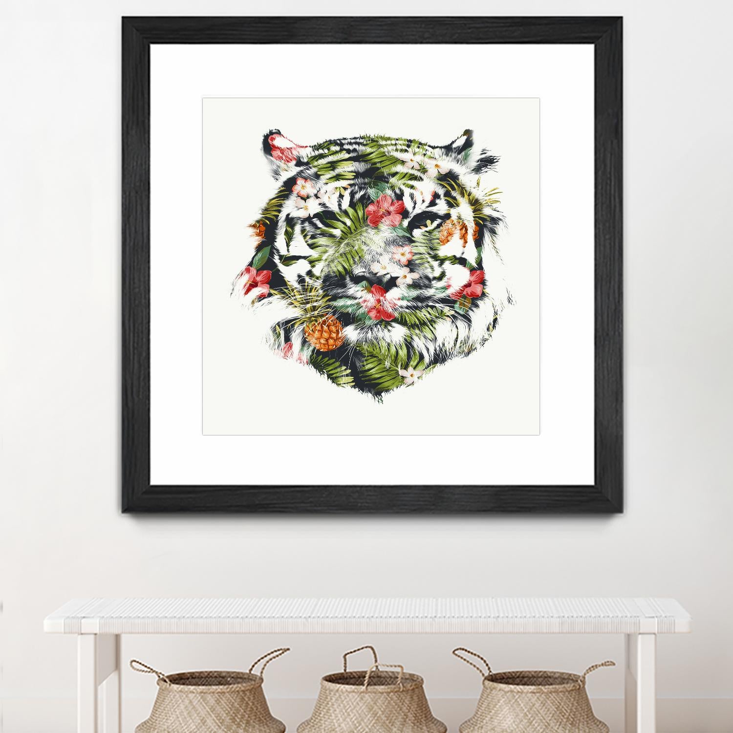 Tropical Tiger by Robert Farkas on GIANT ART - green animals