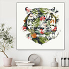 Tropical Tiger by Robert Farkas on GIANT ART - green animals