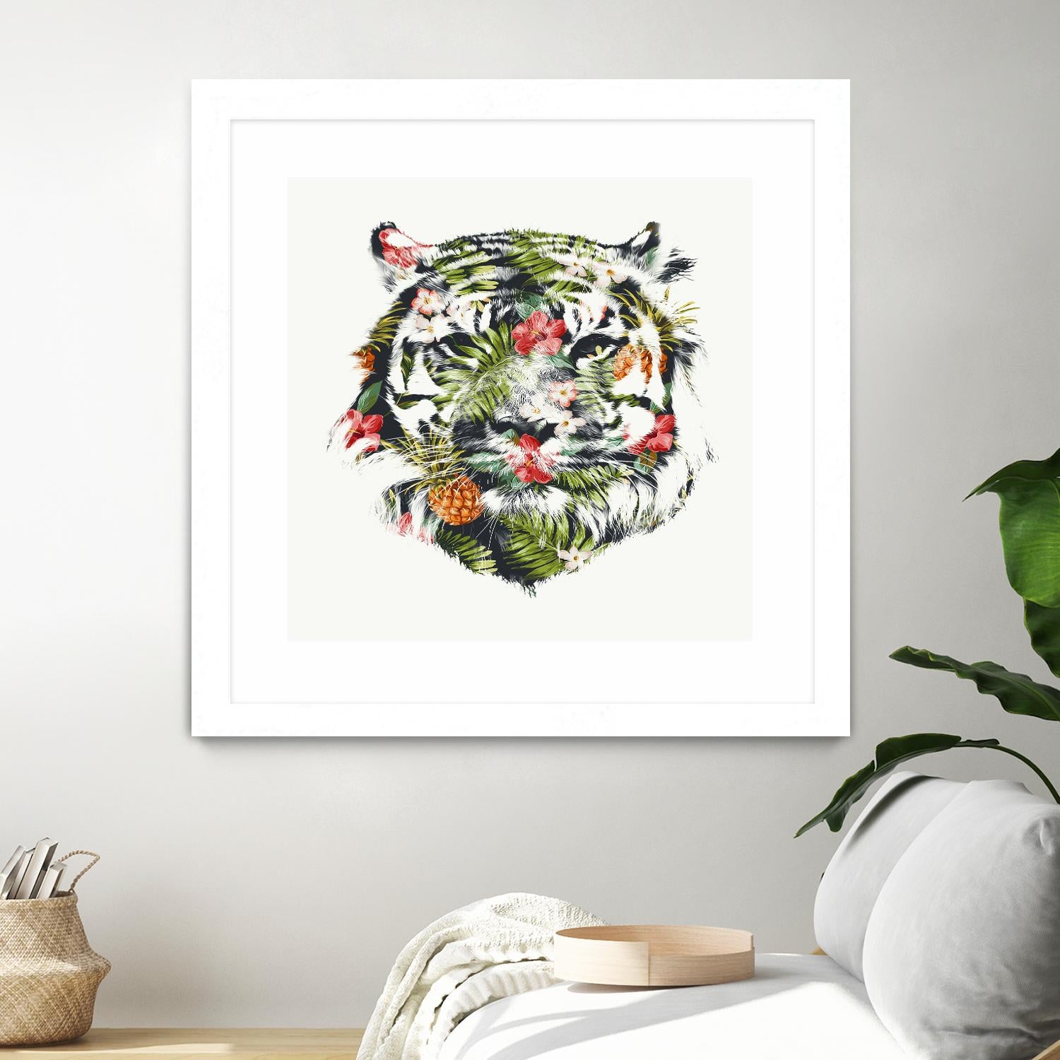 Tropical Tiger by Robert Farkas on GIANT ART - green animals