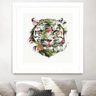 Tropical Tiger by Robert Farkas on GIANT ART - green animals