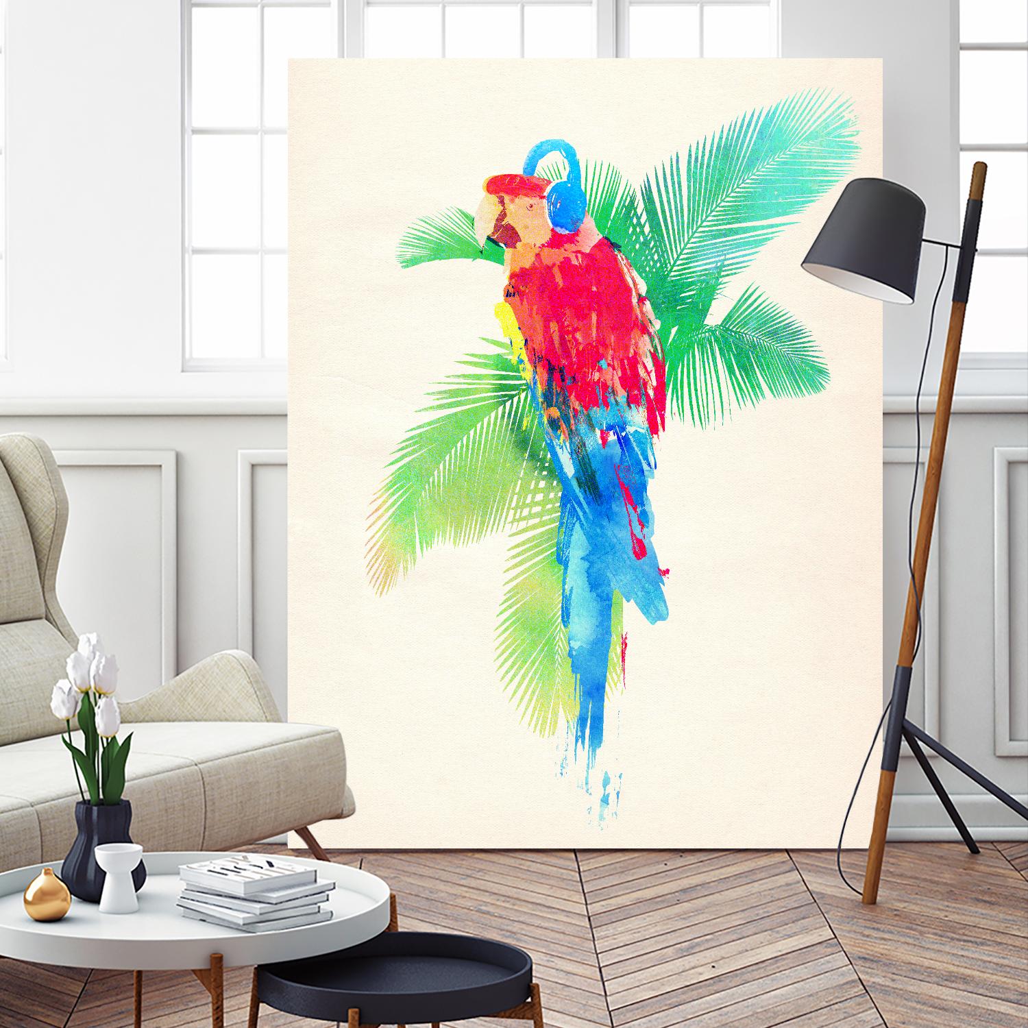 Tropical Party by Robert Farkas on GIANT ART - green animals