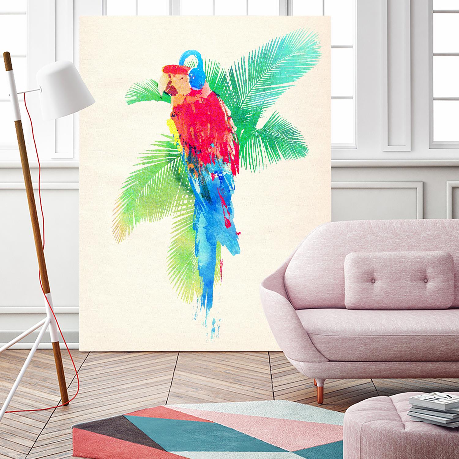 Tropical Party by Robert Farkas on GIANT ART - green animals
