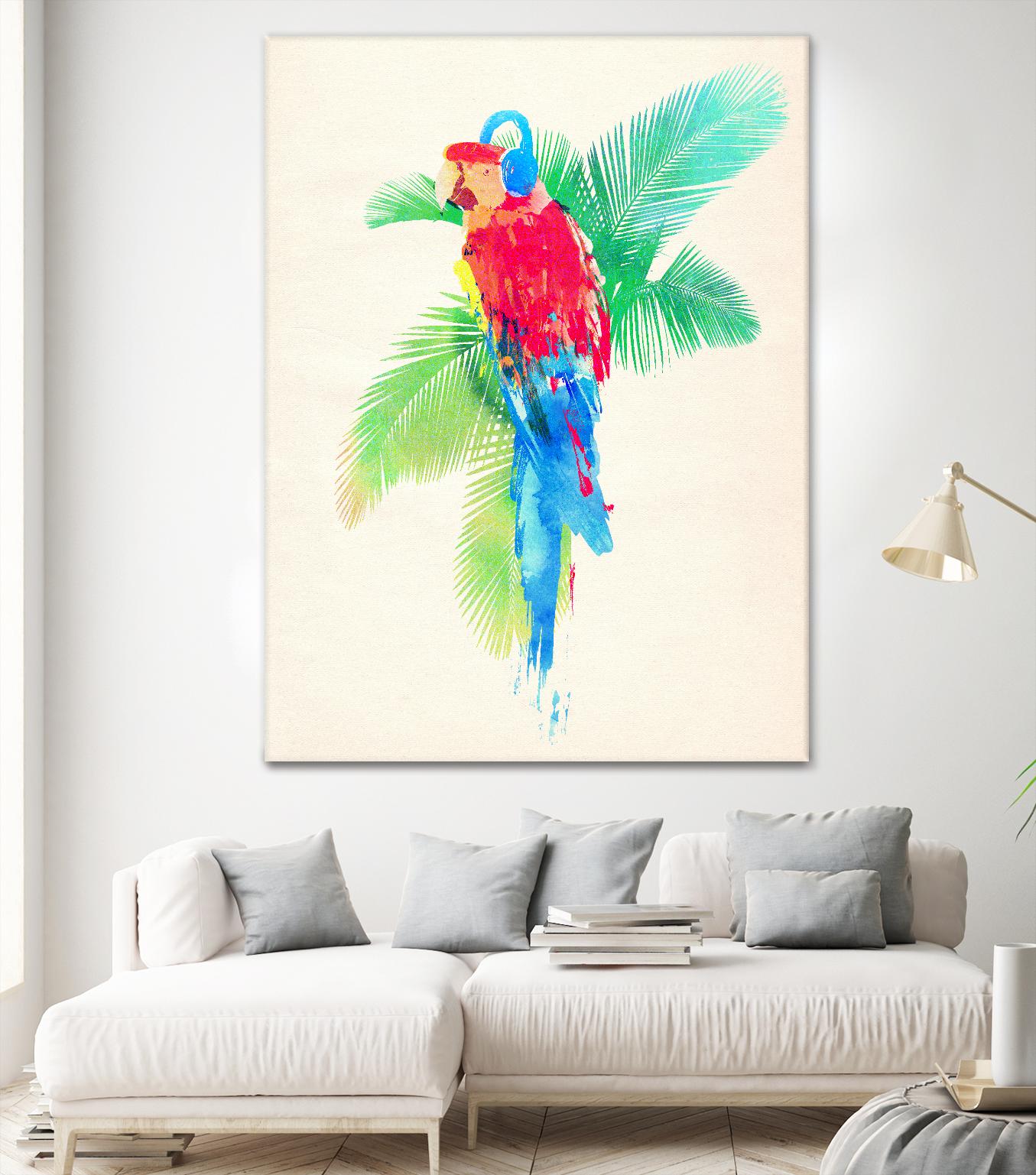 Tropical Party by Robert Farkas on GIANT ART - green animals