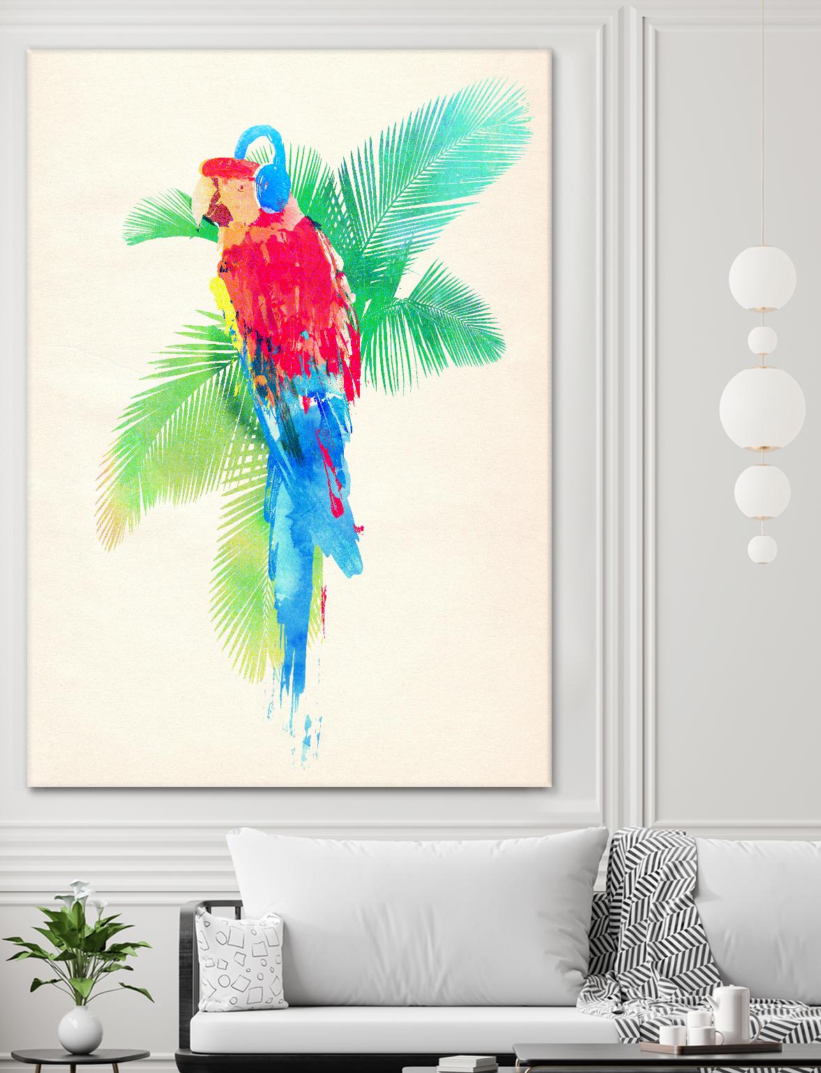 Tropical Party by Robert Farkas on GIANT ART - green animals