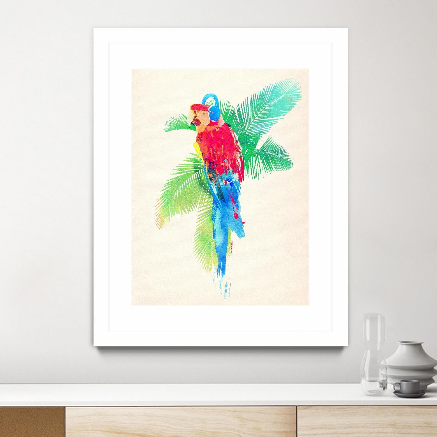 Tropical Party by Robert Farkas on GIANT ART - green animals