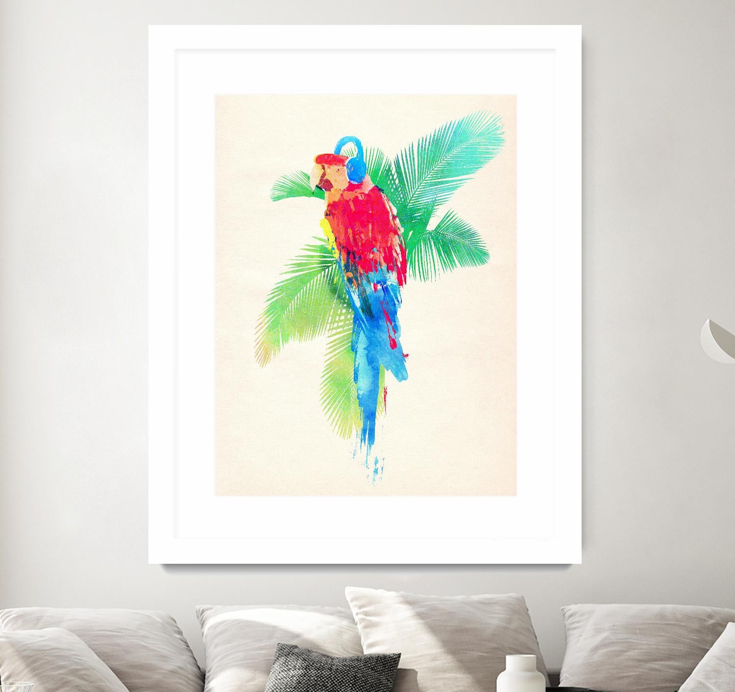Tropical Party by Robert Farkas on GIANT ART - green animals