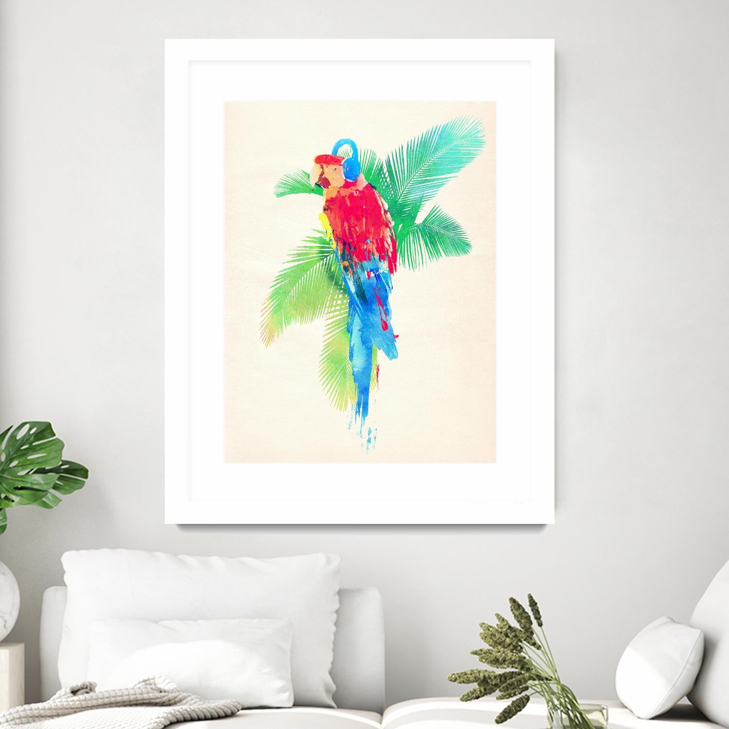 Tropical Party by Robert Farkas on GIANT ART - green animals