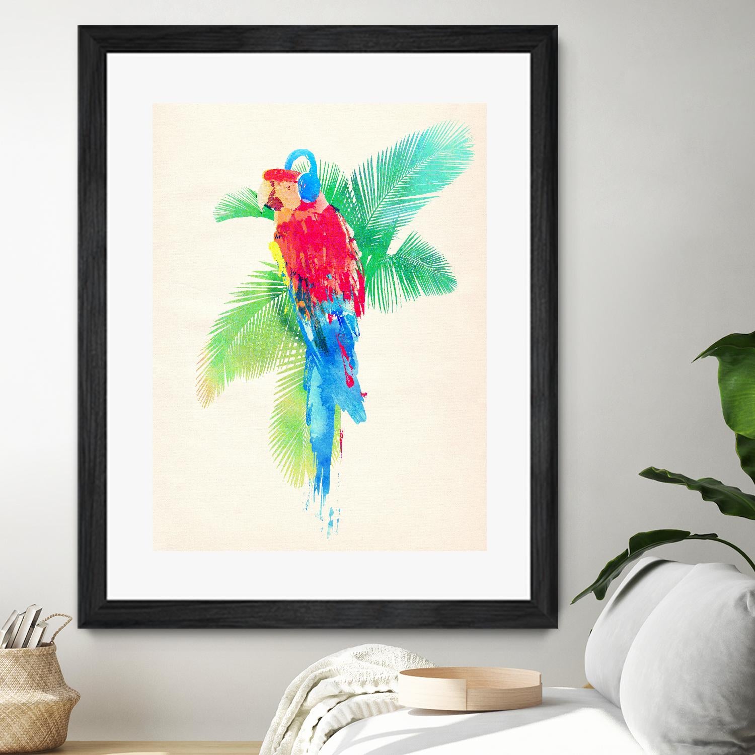 Tropical Party by Robert Farkas on GIANT ART - green animals