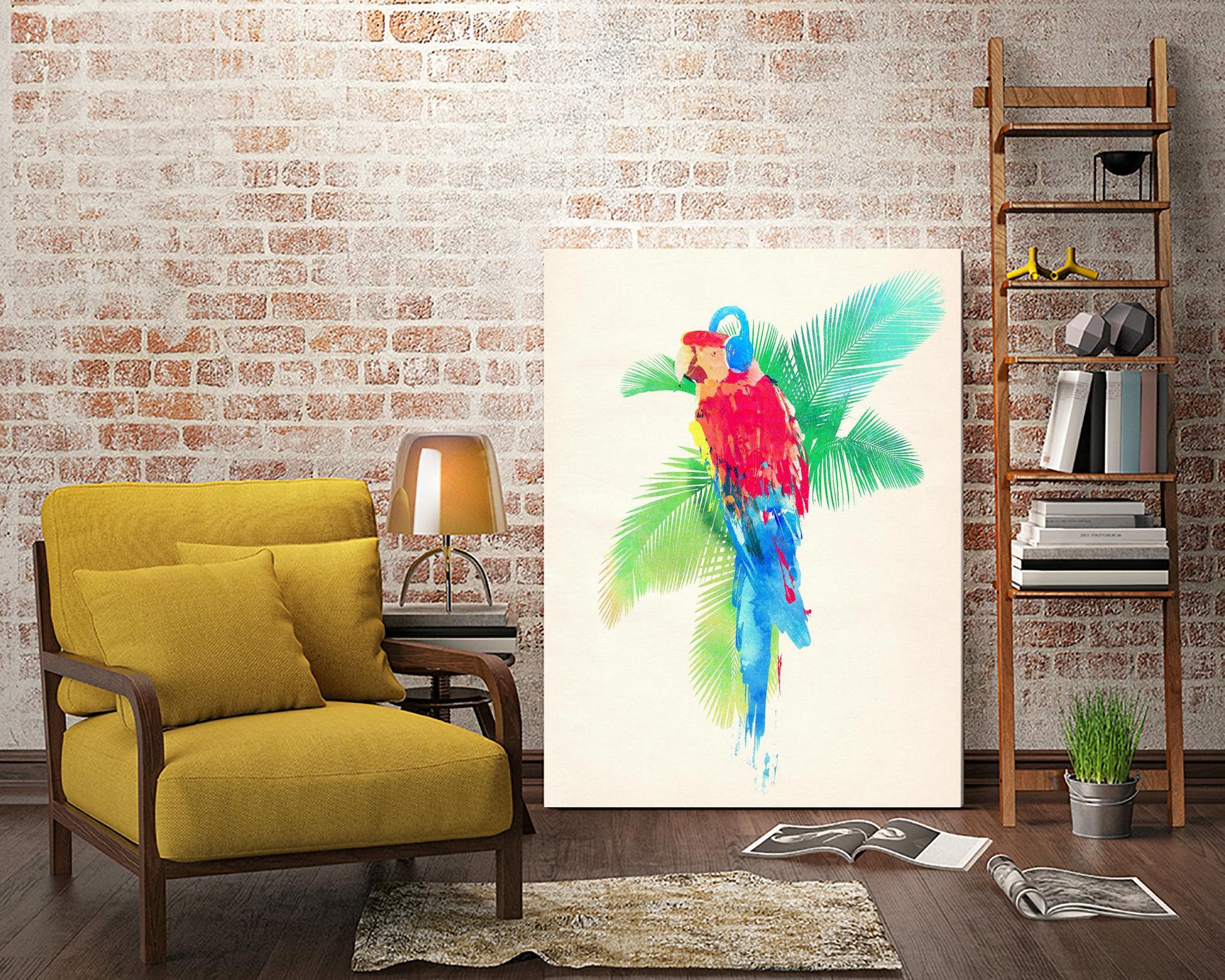 Tropical Party by Robert Farkas on GIANT ART - green animals