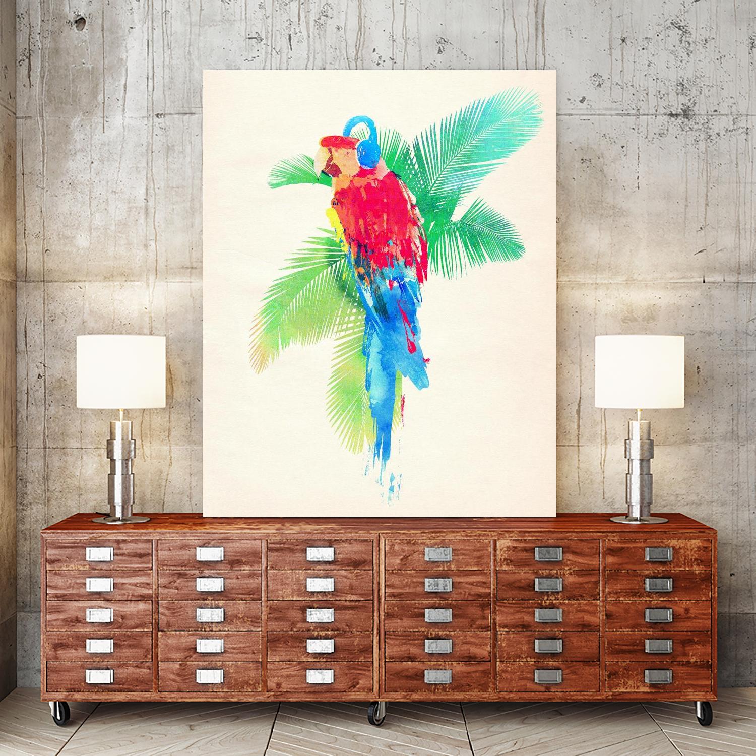 Tropical Party by Robert Farkas on GIANT ART - green animals