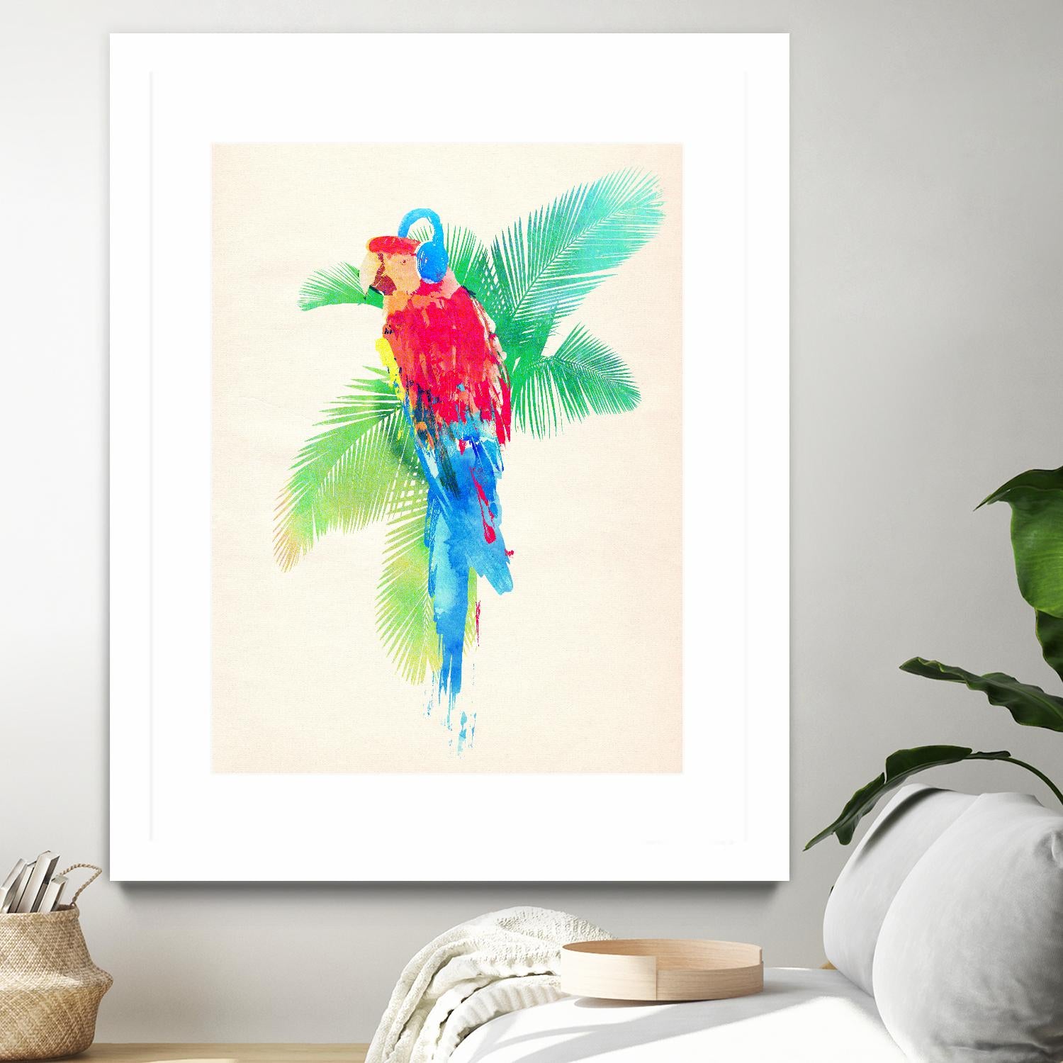 Tropical Party by Robert Farkas on GIANT ART - green animals