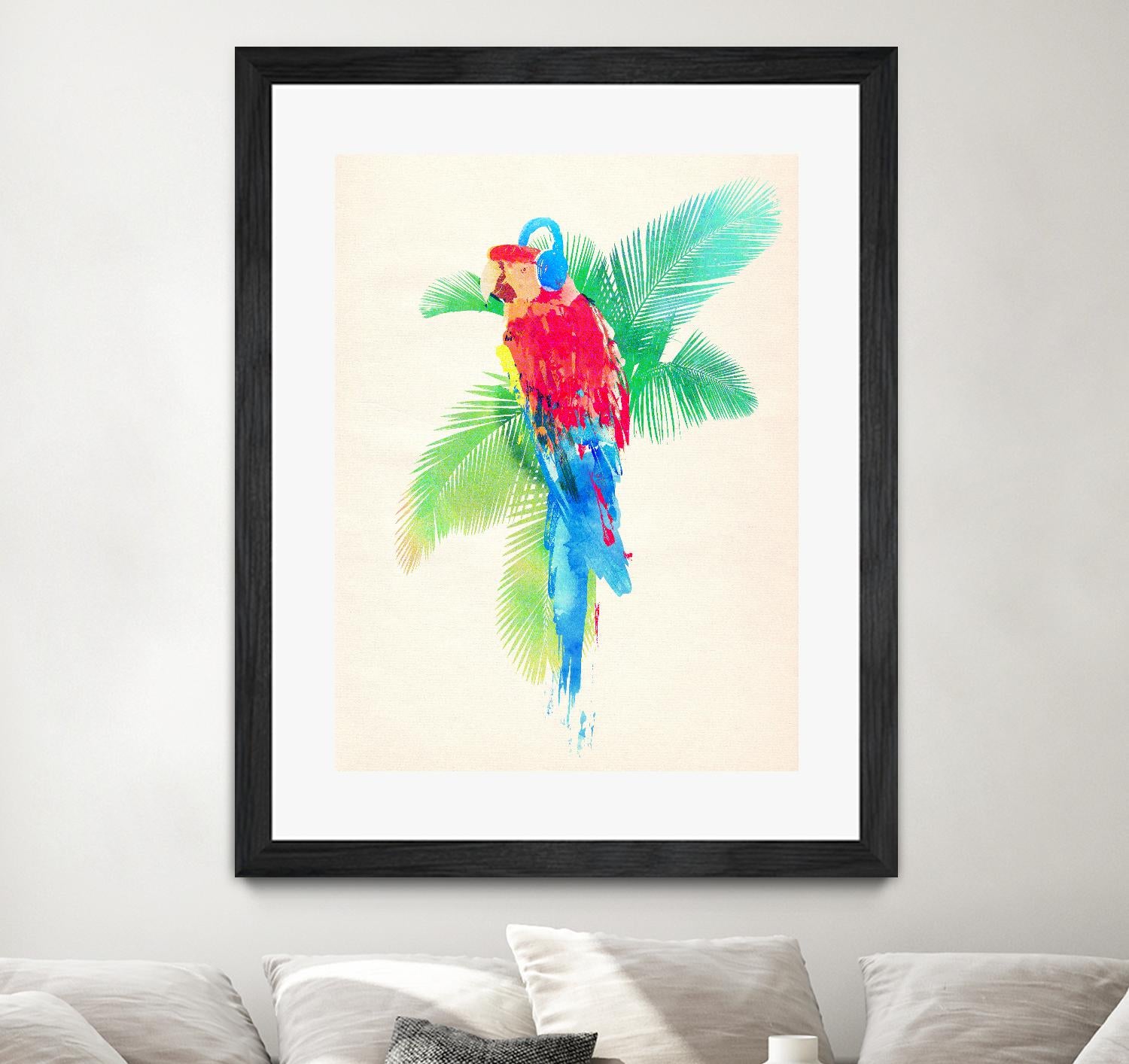 Tropical Party by Robert Farkas on GIANT ART - green animals