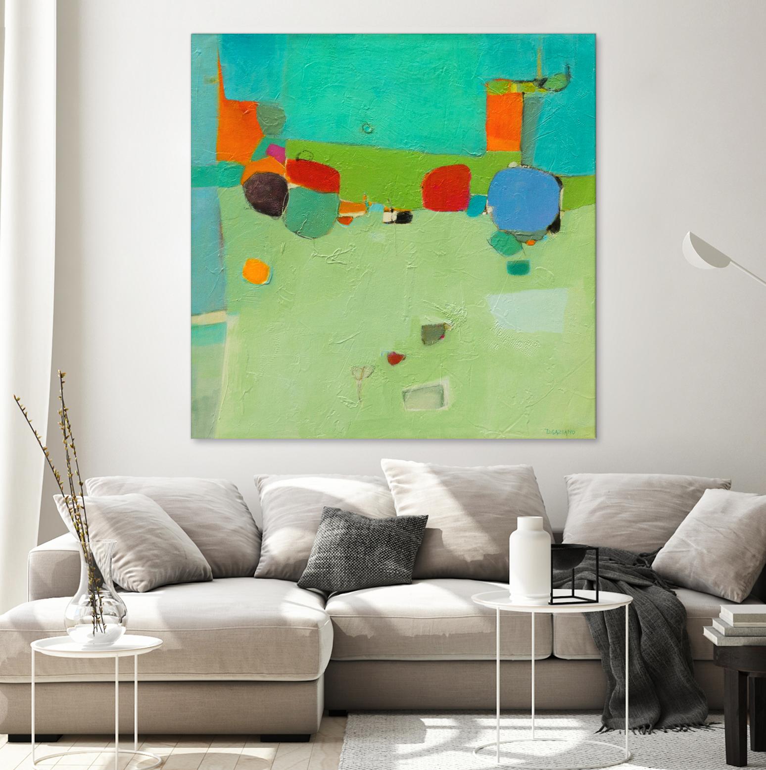 A Skip and a Roll by Dorothy Gaziano on GIANT ART - green abstract