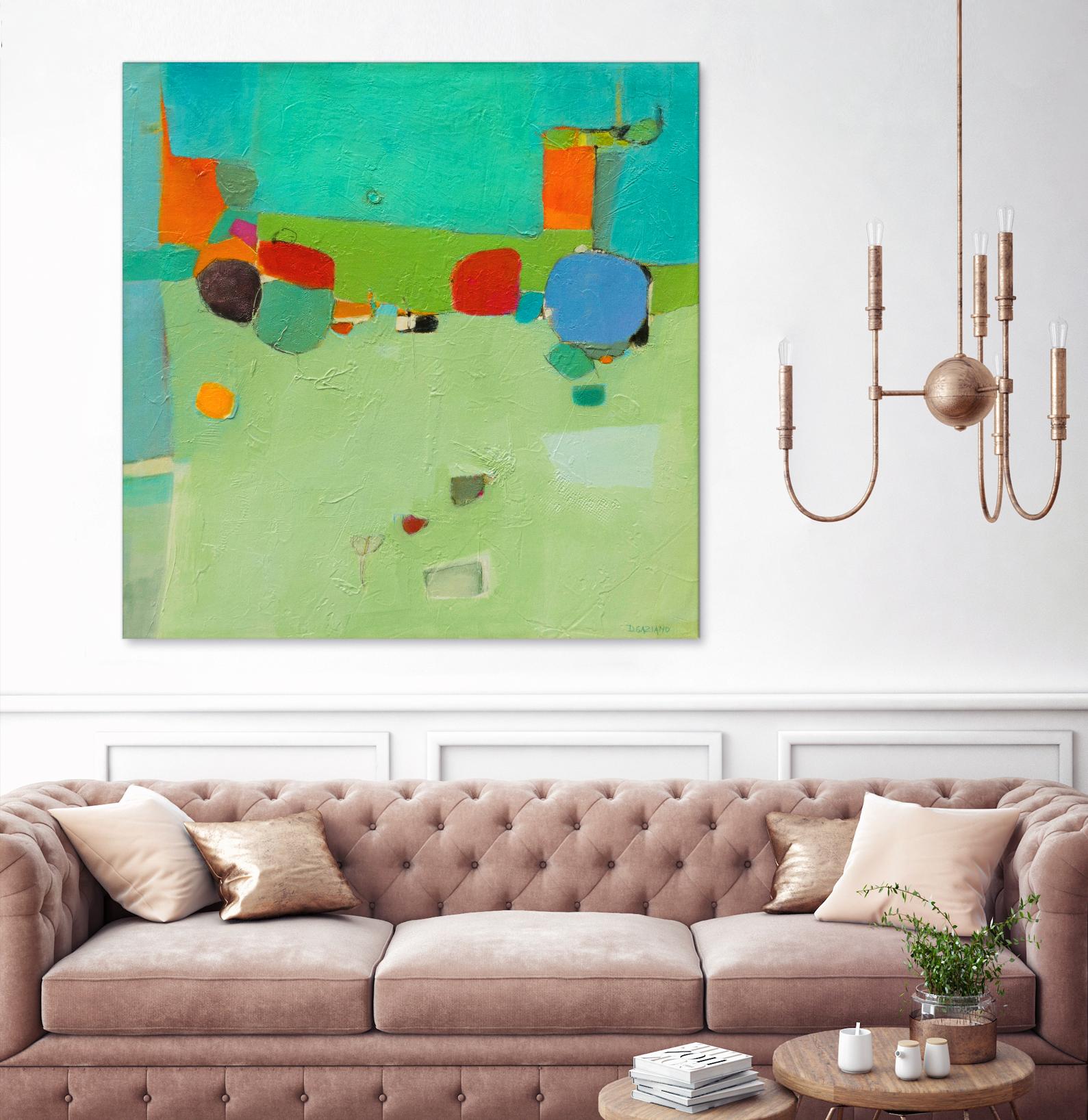 A Skip and a Roll by Dorothy Gaziano on GIANT ART - green abstract