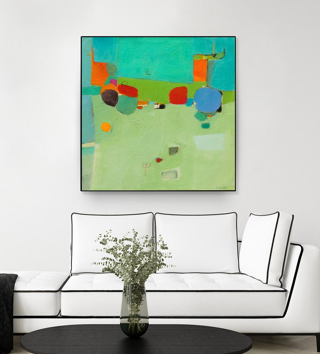 A Skip and a Roll by Dorothy Gaziano on GIANT ART - green abstract