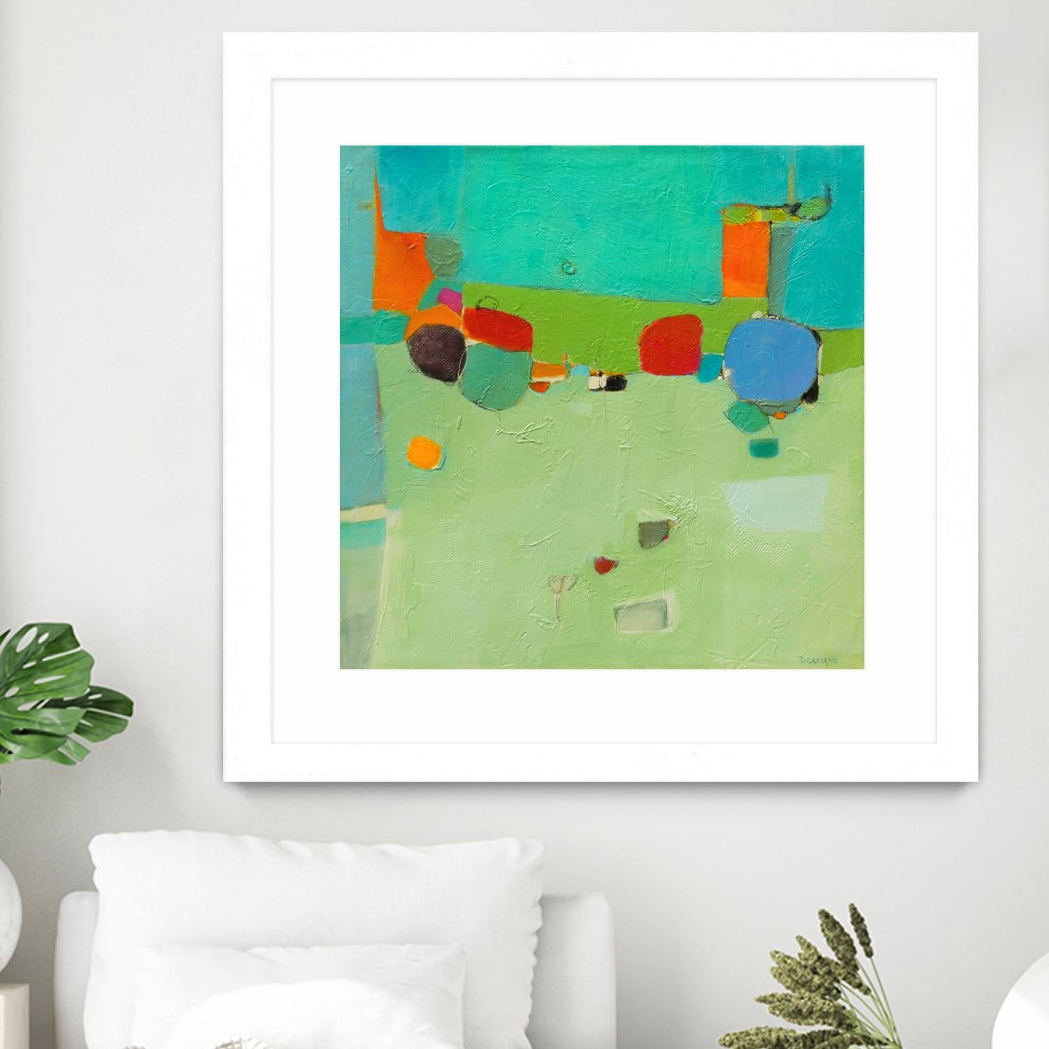 A Skip and a Roll by Dorothy Gaziano on GIANT ART - green abstract