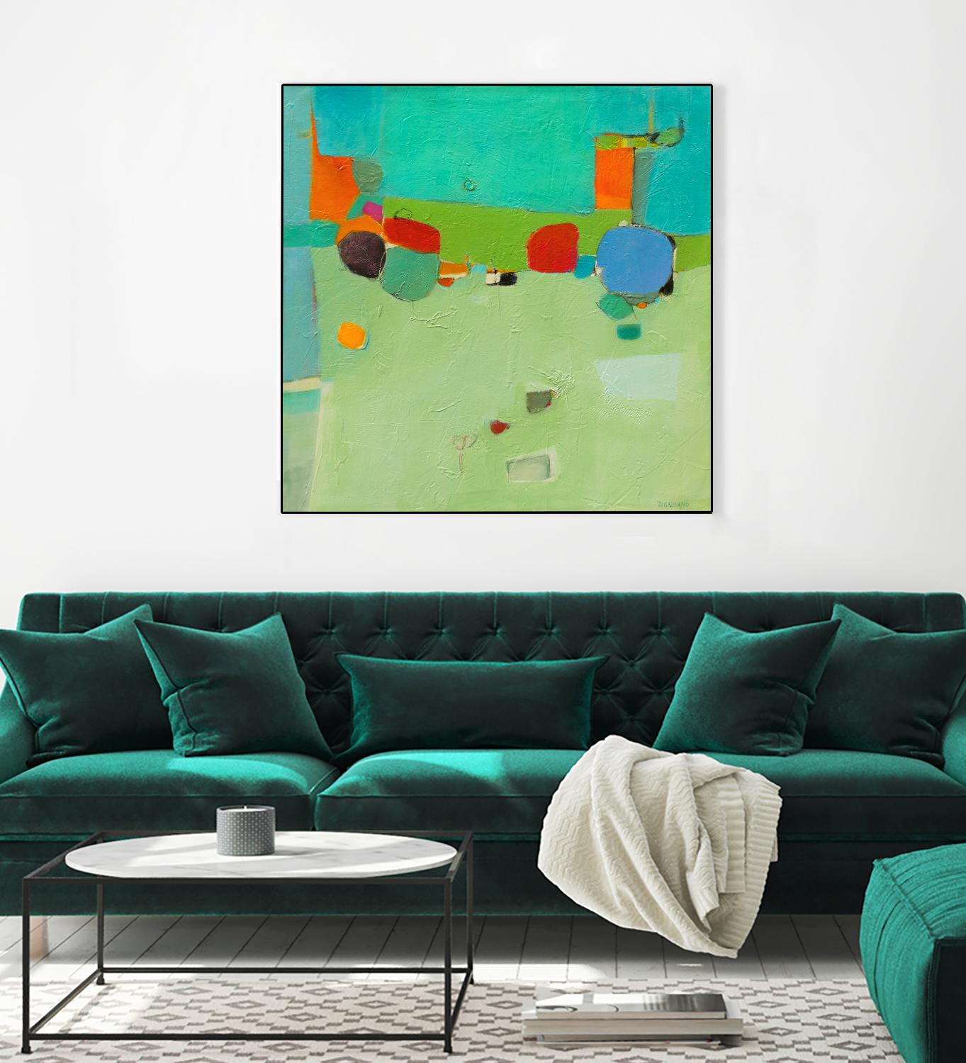 A Skip and a Roll by Dorothy Gaziano on GIANT ART - green abstract