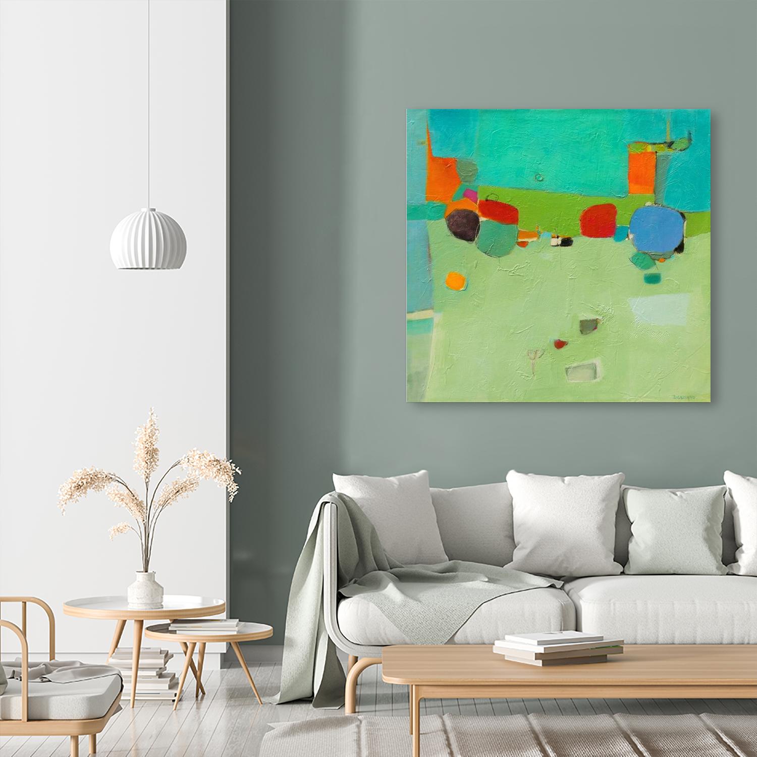 A Skip and a Roll by Dorothy Gaziano on GIANT ART - green abstract