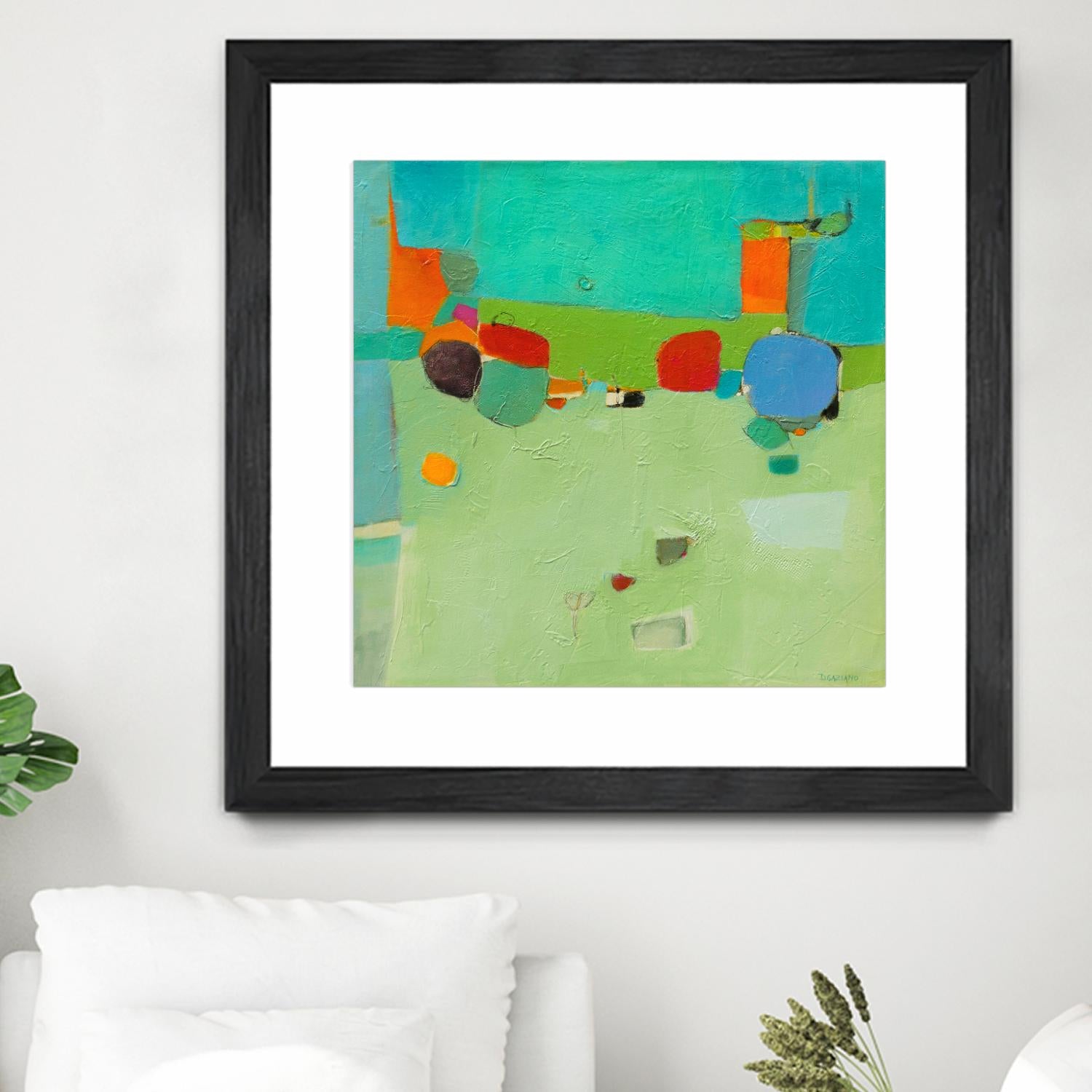 A Skip and a Roll by Dorothy Gaziano on GIANT ART - green abstract