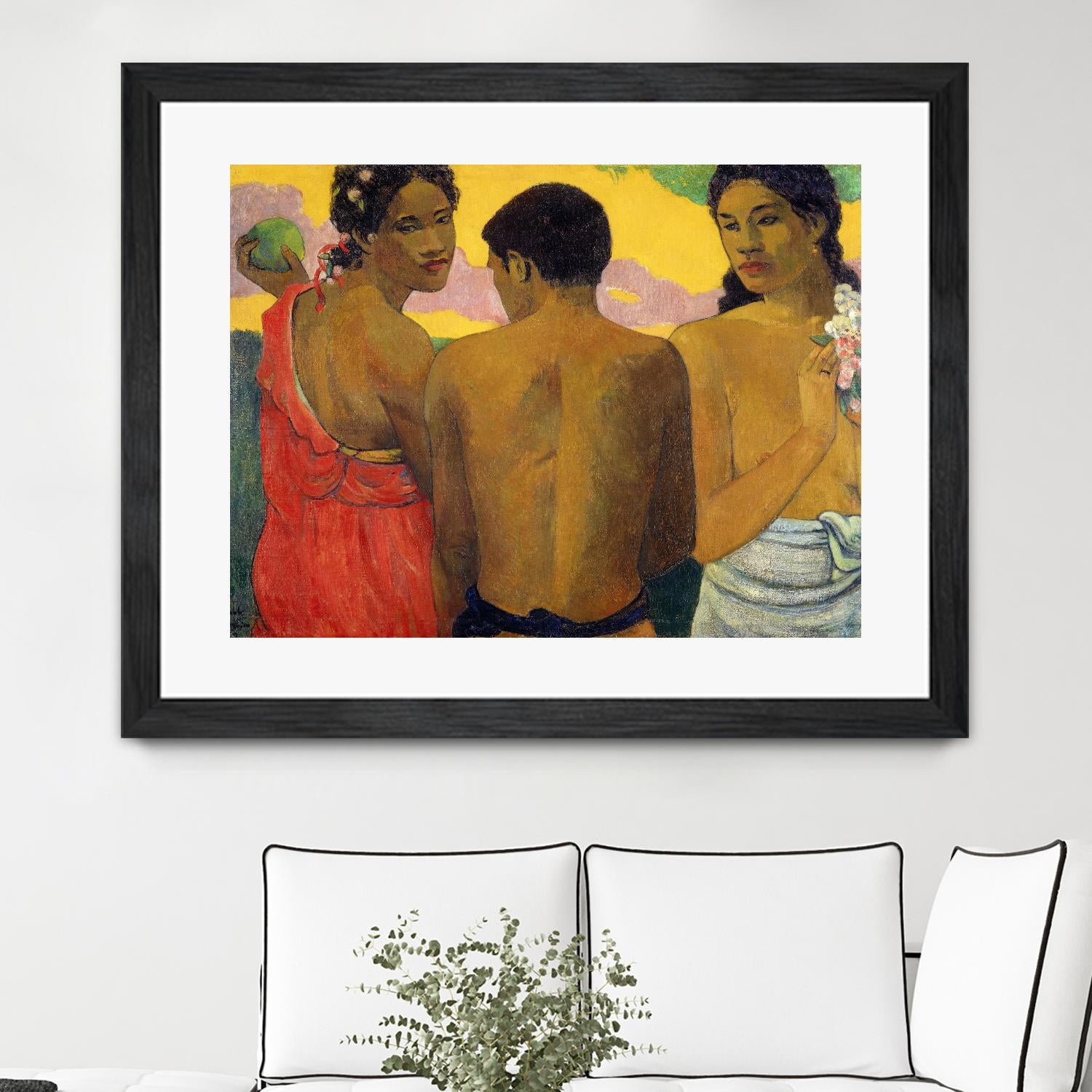 Three Tahitians by Paul Gauguin on GIANT ART - multicolor museum; figurative