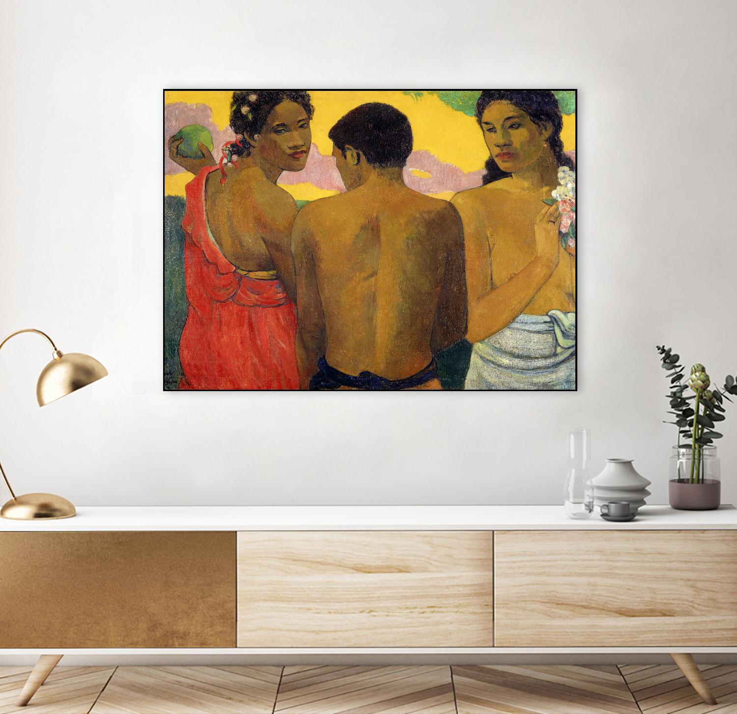 Three Tahitians by Paul Gauguin on GIANT ART - multicolor museum; figurative