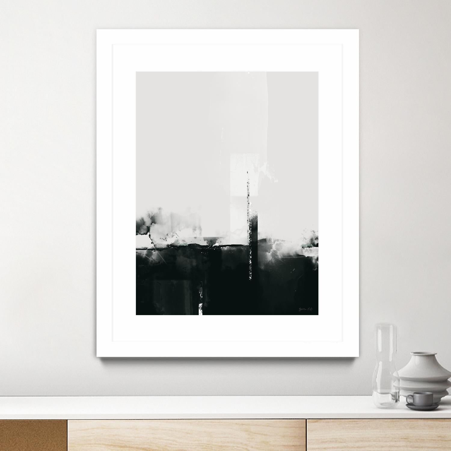 Big Smoke by Green Lili on GIANT ART - white black & white