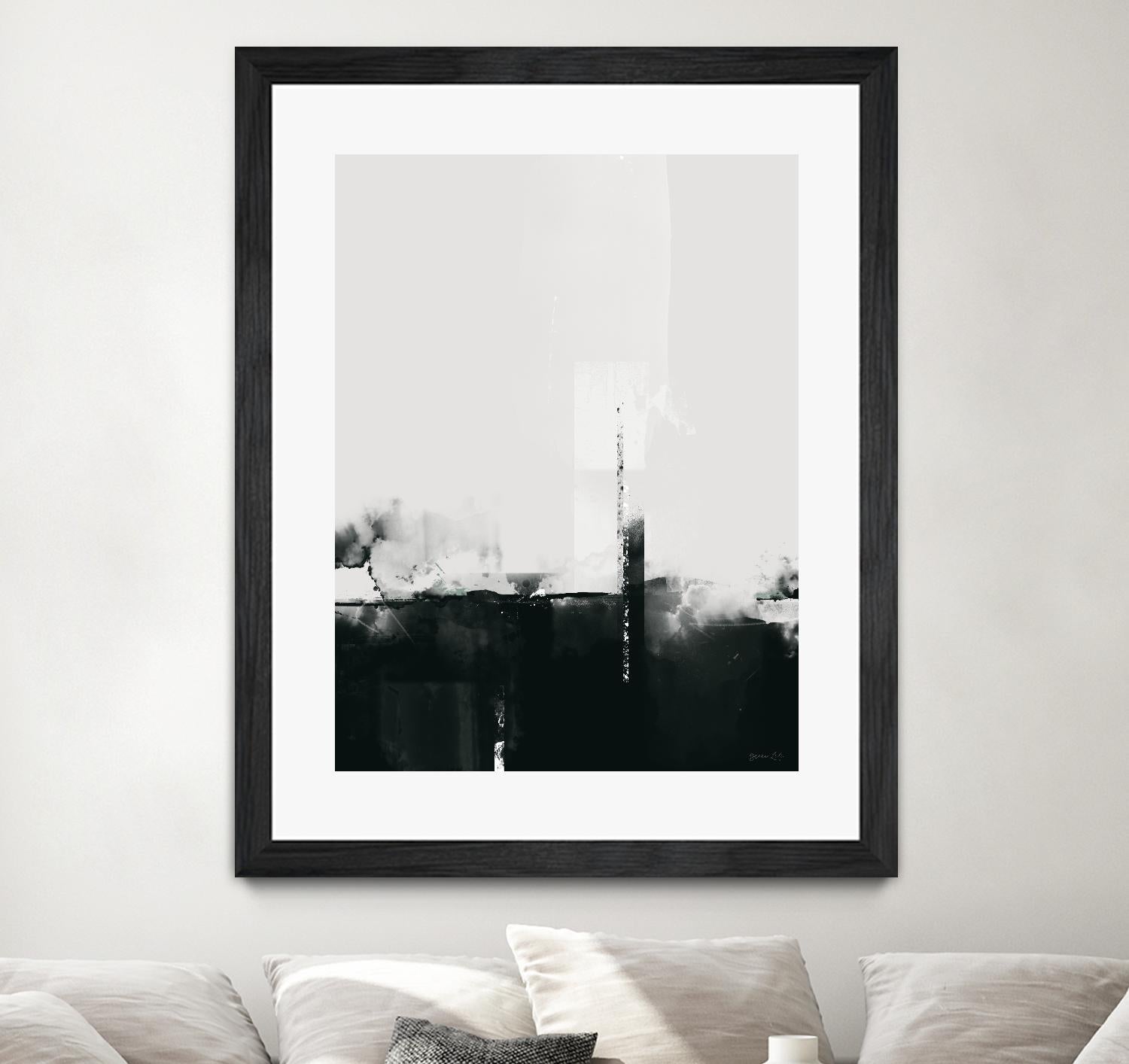 Big Smoke by Green Lili on GIANT ART - white black & white